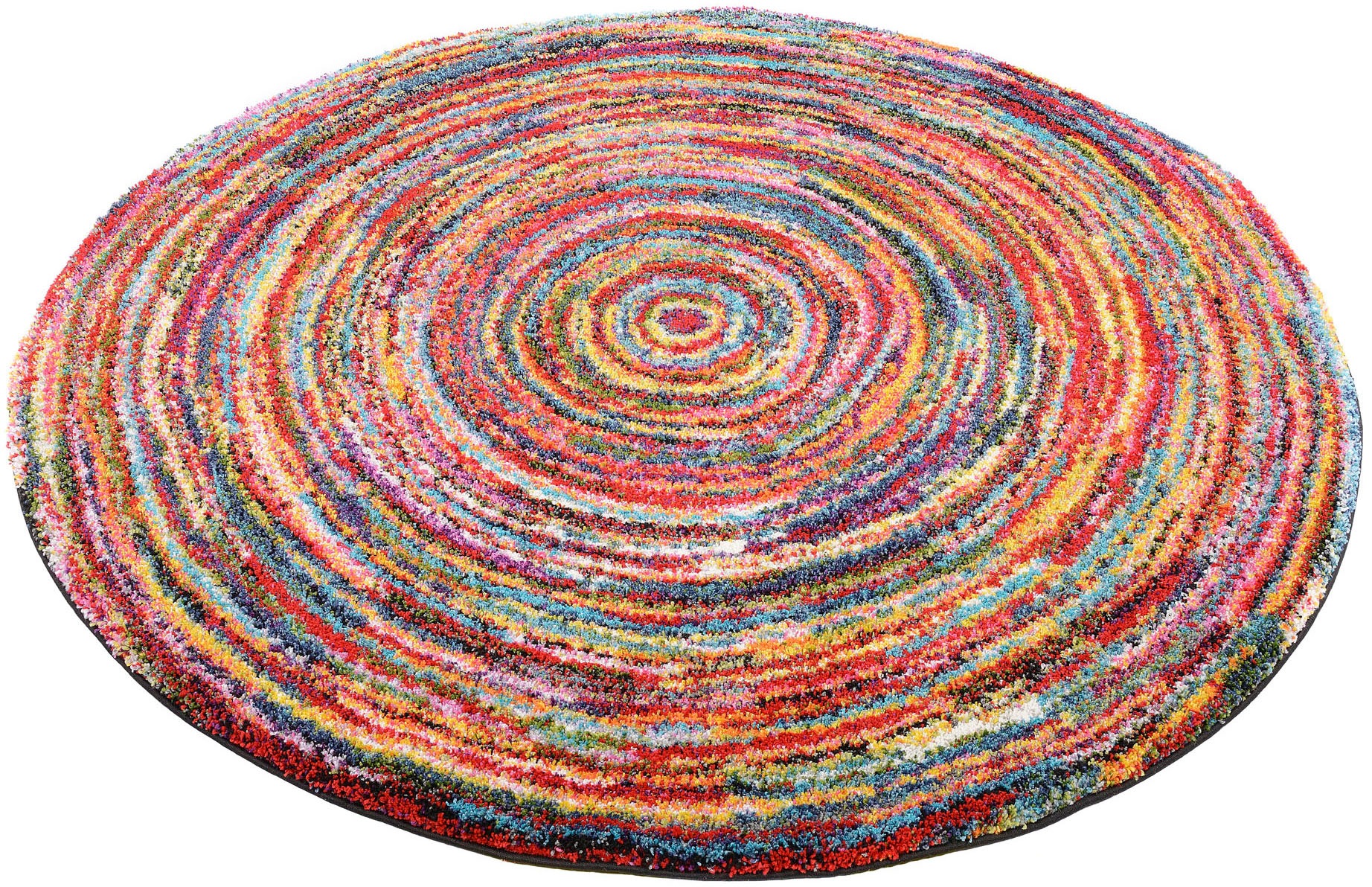 Image of OCI DIE TEPPICHMARKE Hochflor-Teppich "Sixteen Round" rund 25 mm Höhe Langflor, Shaggy, modernes Design, Wohnzimmer, Kinderzimmer