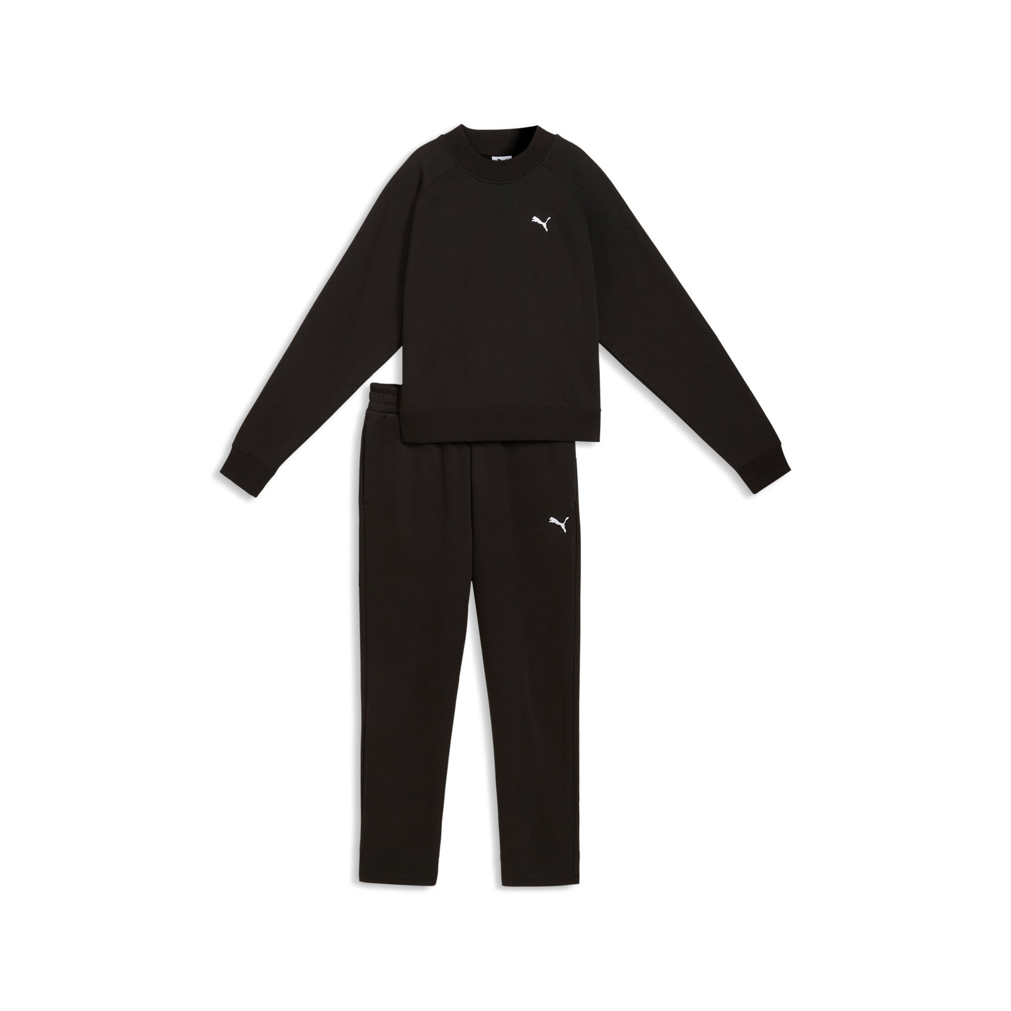 PUMA Combinaison d'entraînement »LOUNGEWEAR STANDARD SWEAT SUITT FL CL« 2 ensemble deux pièces, avec haut à manches longues, en coton et polyester