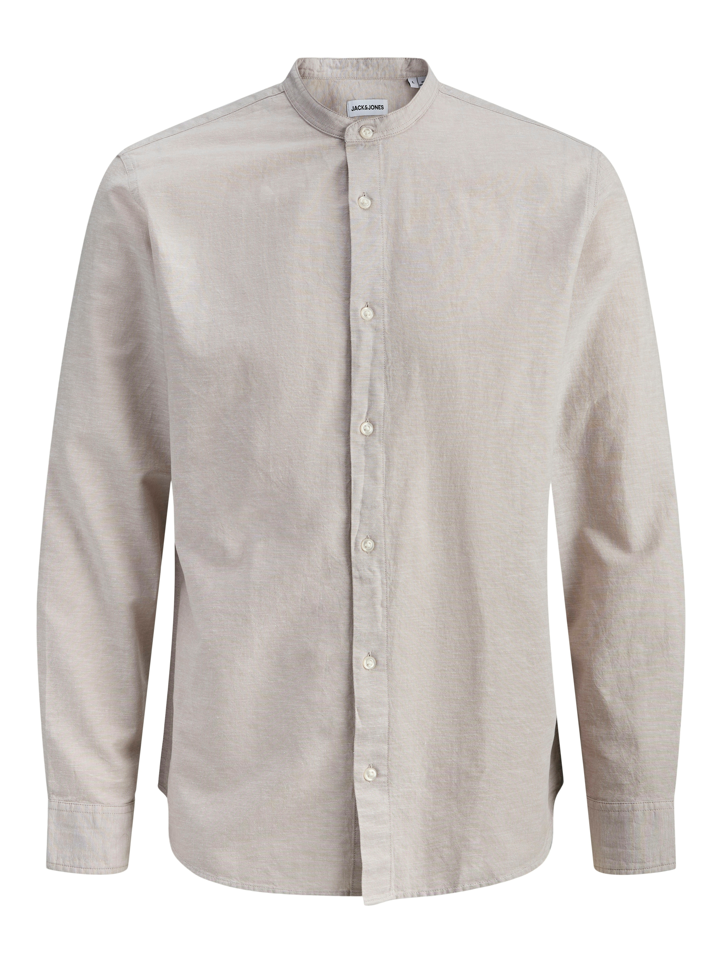 Jack & Jones PlusSize Chemise à manches longues »JJEBREEZE LINEN BLEND BAND SHIRT L PLS« avec col montant
