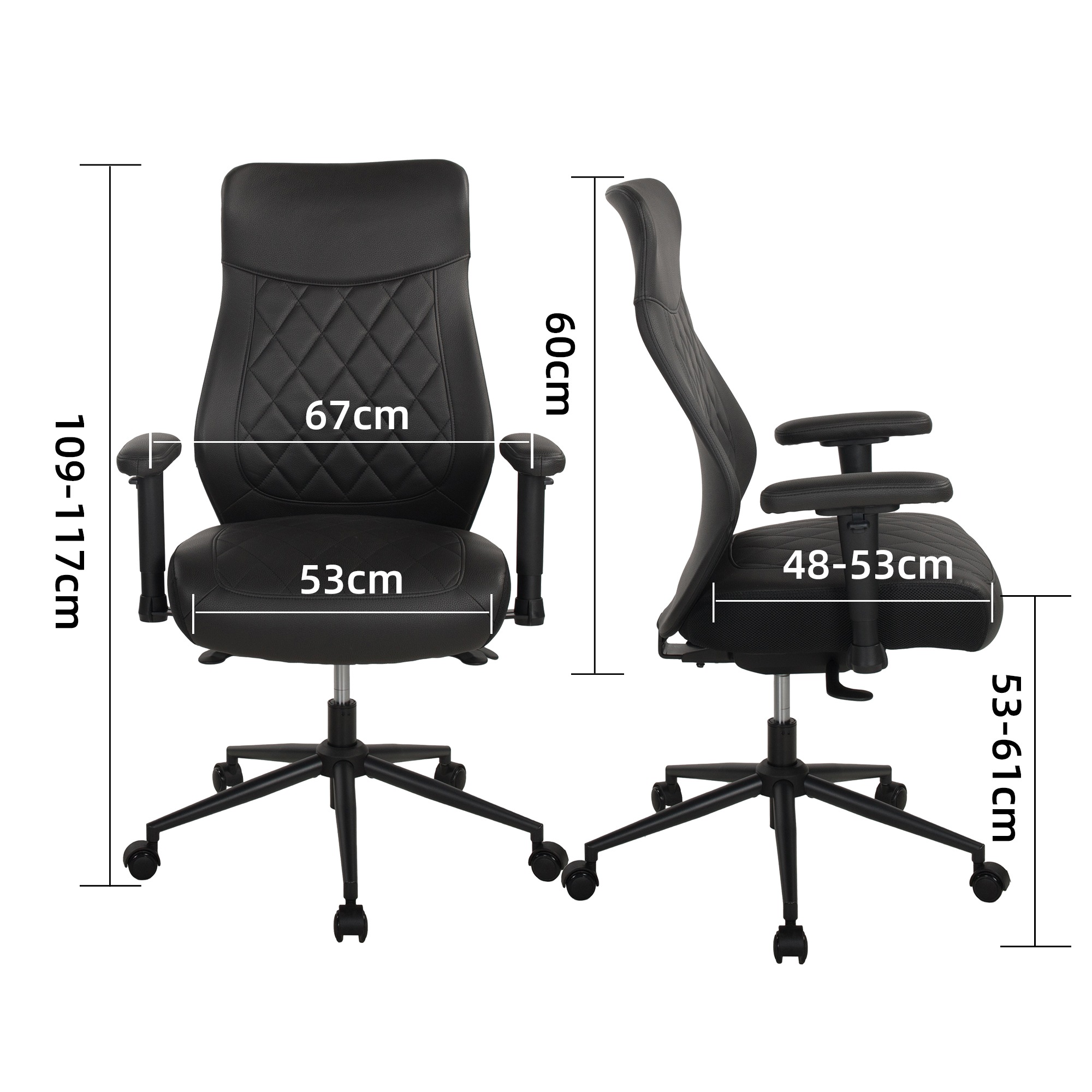 Duo Collection Chaise de bureau »TURSI« () 1 cuisaccoudoirs 2D, réglage de la profondeur et de la hauteur d'assise, microfibre aspect cuir