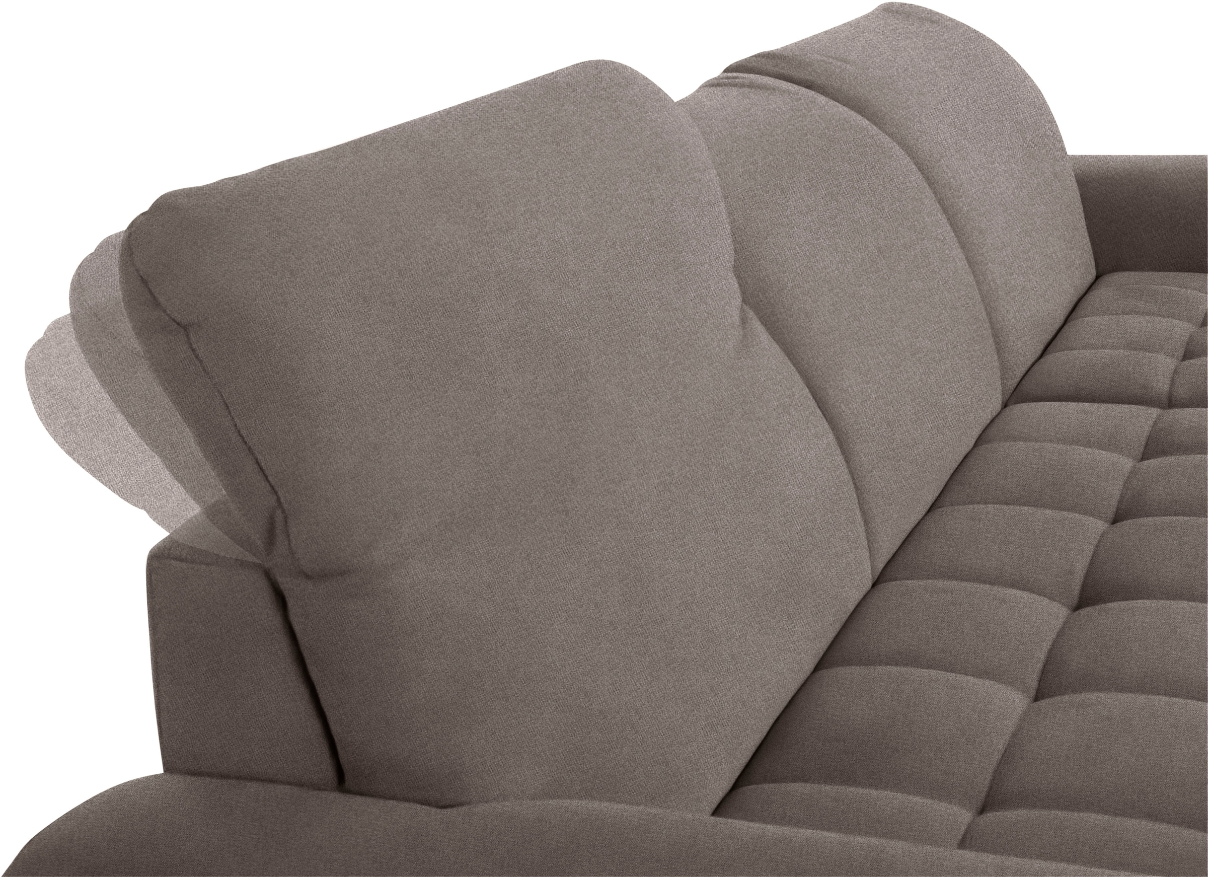 DOMO collection Ecksofa »Franzi L-Form«, wahlweise mit Kopfteilverstellung (dann Tiefe: 170 cm)