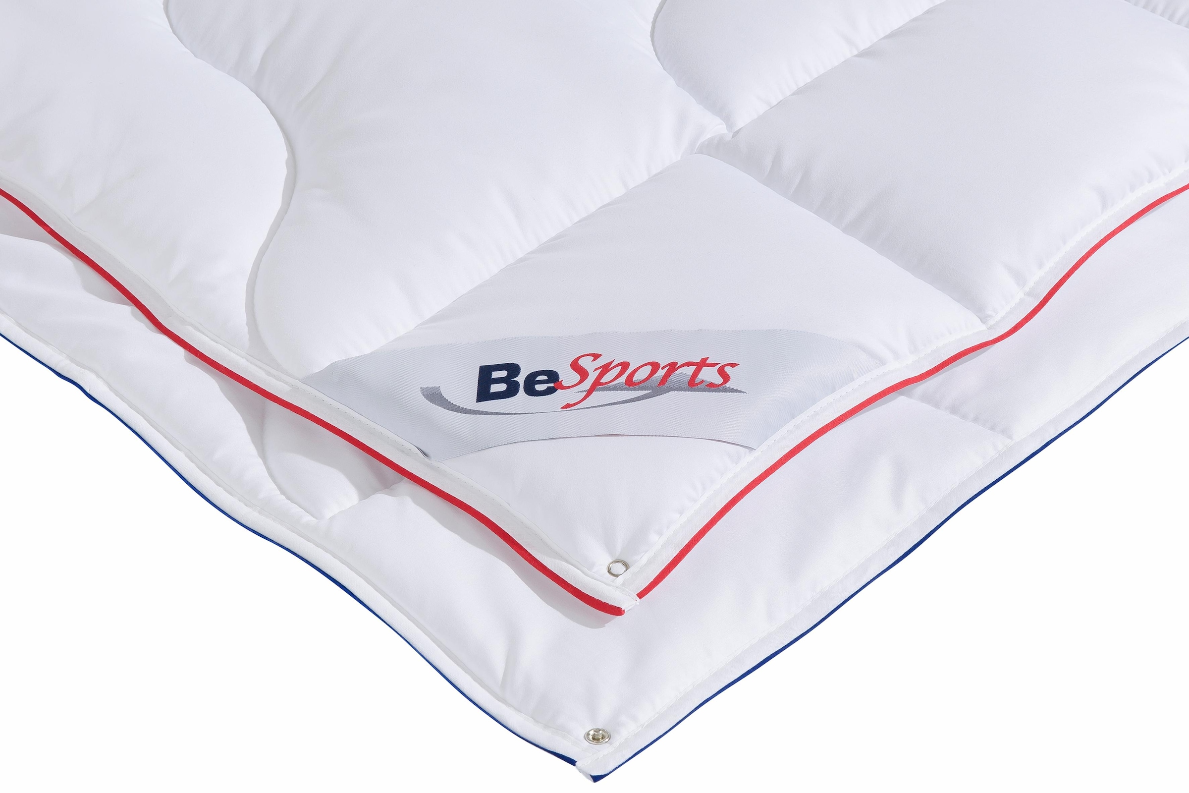 BeSports Bettdecke + Kopfkissen »BeSports Premium«, (Spar-Set, Das Set besteht aus einem 4-Jahreszeitenbettdecke und einem Kissen!), Hohenstein Klimakomfort "sehr gut" getestet*