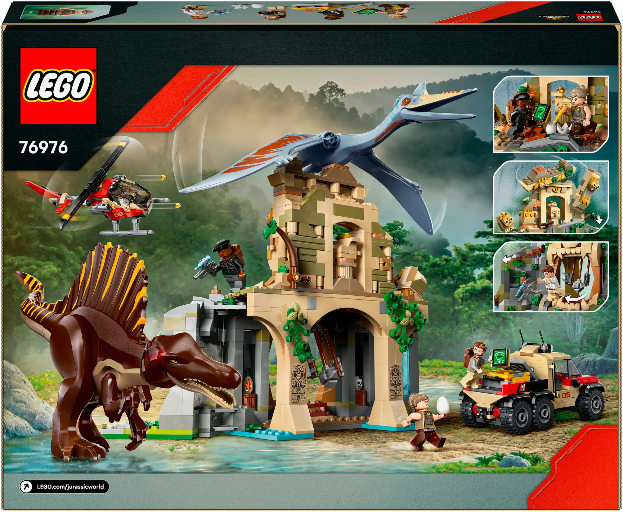 LEGO® Konstruktionsspielsteine »Spinosaurier & Quetzalcoatlus: Hubschrauber-Einsatz (76976)« , LEGO Jurassic World; Made in Europe