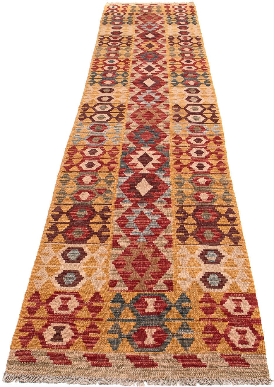 Image of morgenland Läufer »Kelim Maimene Medaillon 390 x 76 cm«, rechteckig, 0,5 mm Höhe, Wendeteppich bei Ackermann Versand Schweiz