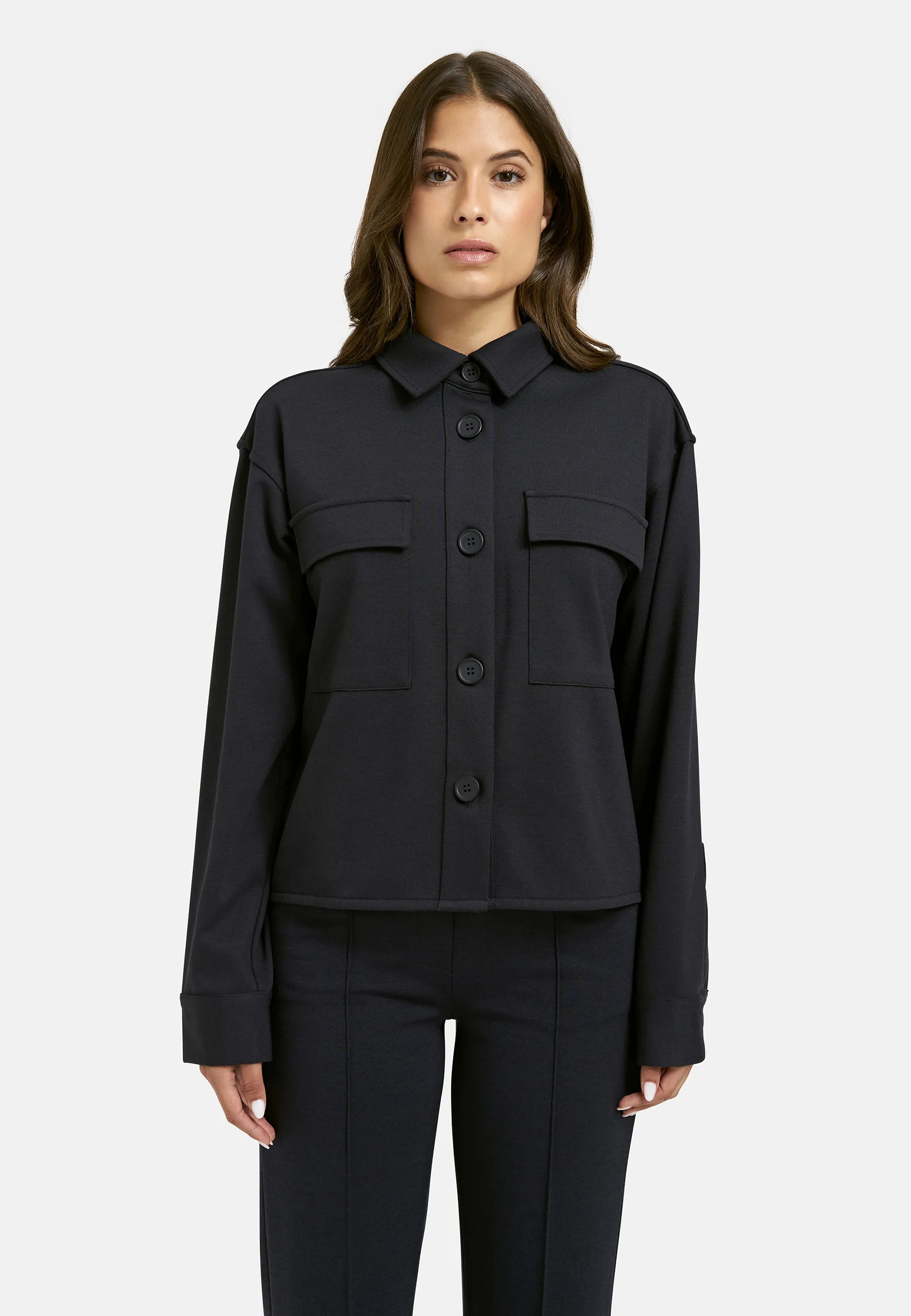 Smith & Soul Hemdjacke mit aufgesetzten Taschen, Jersey