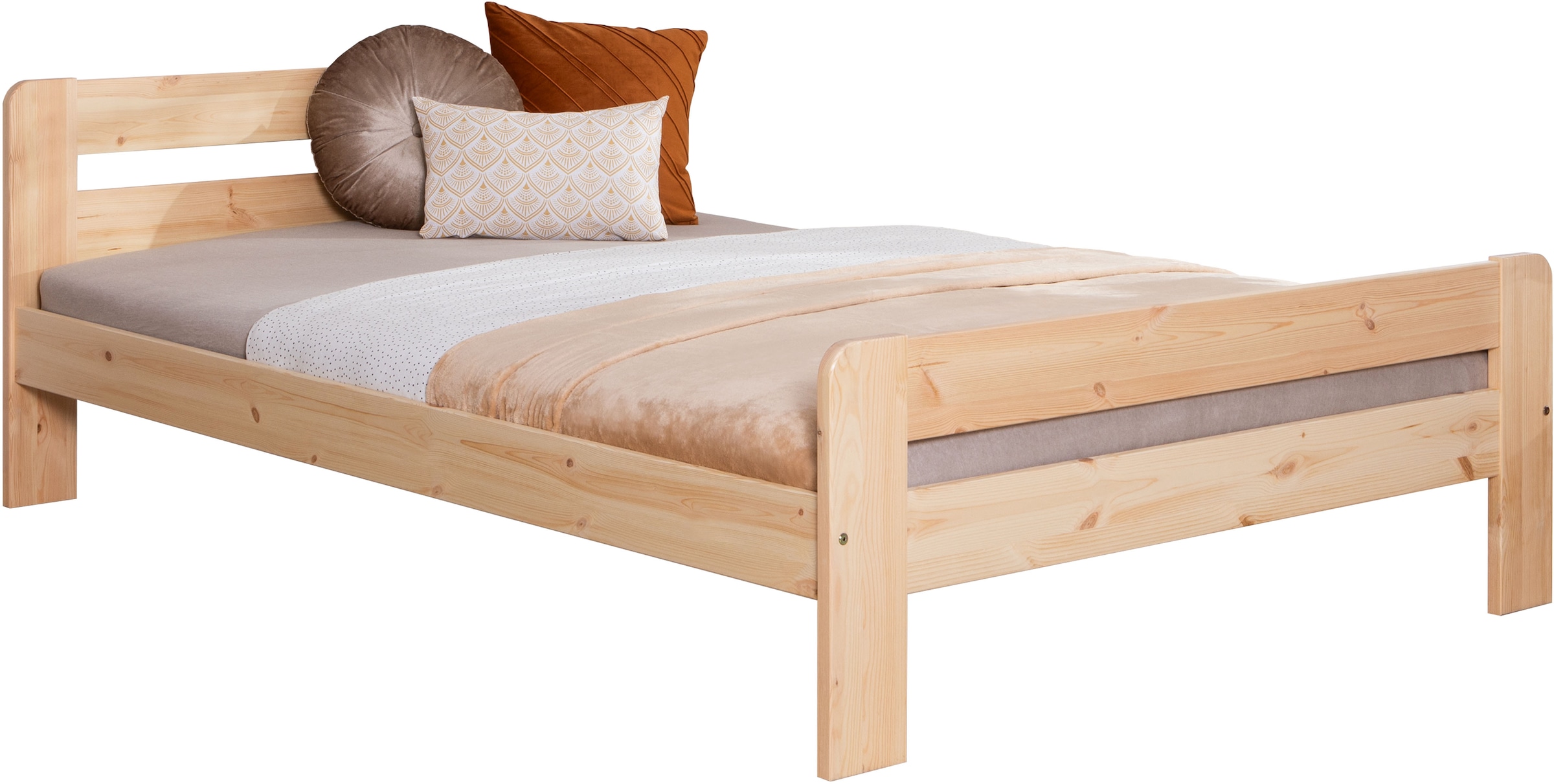 Image of Ticaa ""Bert", FSC-zertifiziert (Kiefer), Jugendbett, mit Lattenrost" 90x200cm, 100x200cm, 140x200cm, ideal für das Kinder- und Jugendzimmer, Massivholz