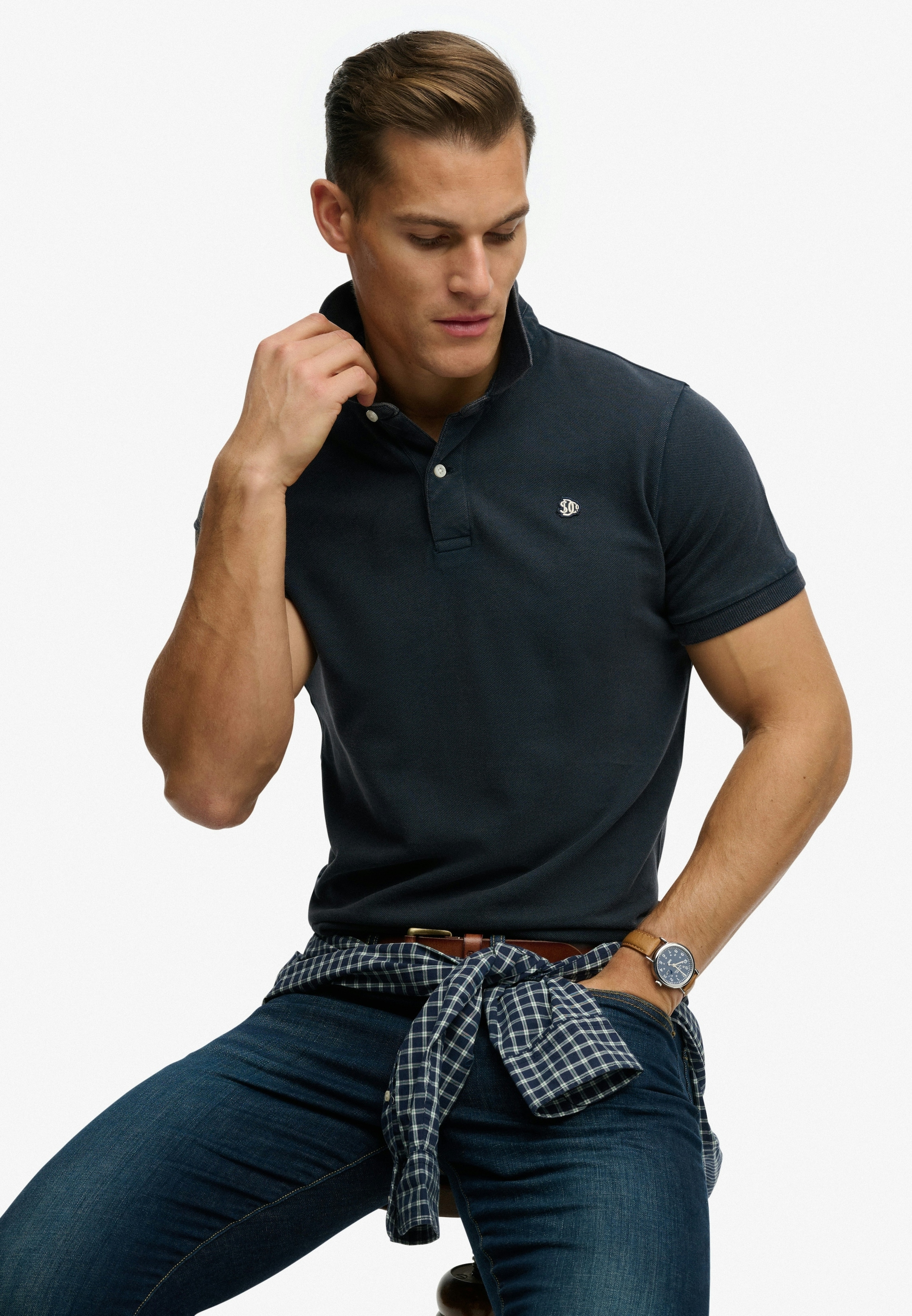 Superdry Polo »VINTAGE DESTROY POLO« coton, coupe décontractée