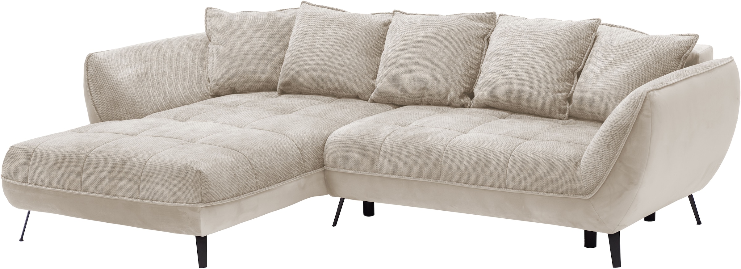 exxpo - sofa fashion Ecksofa »Midway mit einfacher Easy-Lift-Bettfunktion, bequem und modern«, inkl. Bettfunktion und praktischem Bettkasten, L-Form