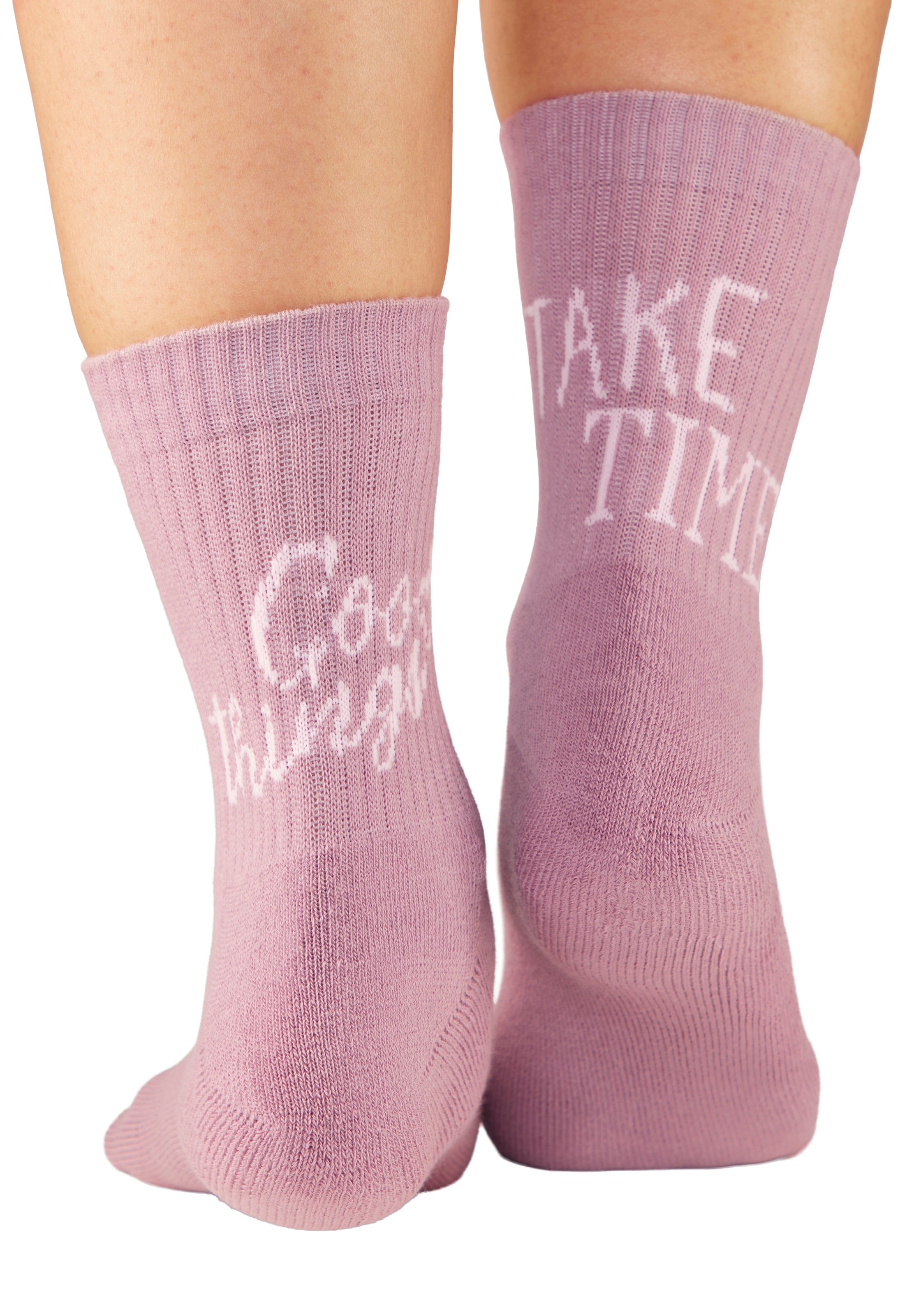 H.I.S Tennissocken »Damen Sportsocken daily socks« Packung, 7 Paar tlg. mit Fussfrottee und ansprechenden Schriftzügen