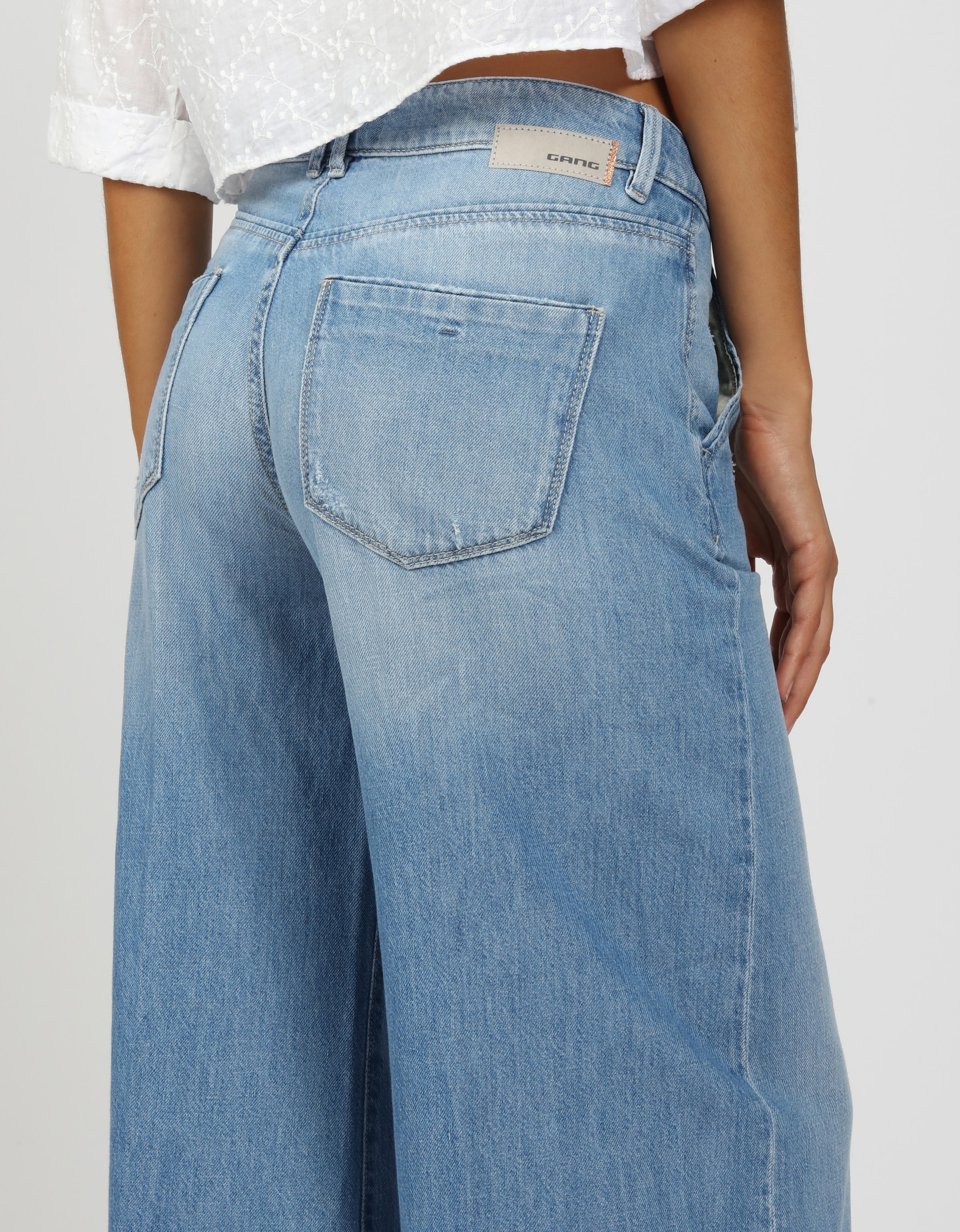GANG Weite Jeans »94MONA«, mit weitem Bein und offenen Saumabschluss