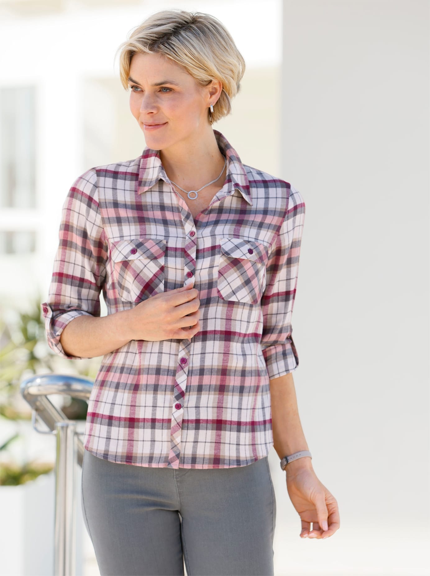 Image of Casual Looks Flanellbluse