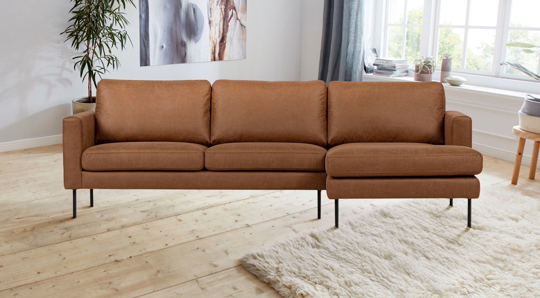 Image of andas Ecksofa »Tjomme«, mit schwarzen Metallbeinen bei Ackermann Versand Schweiz