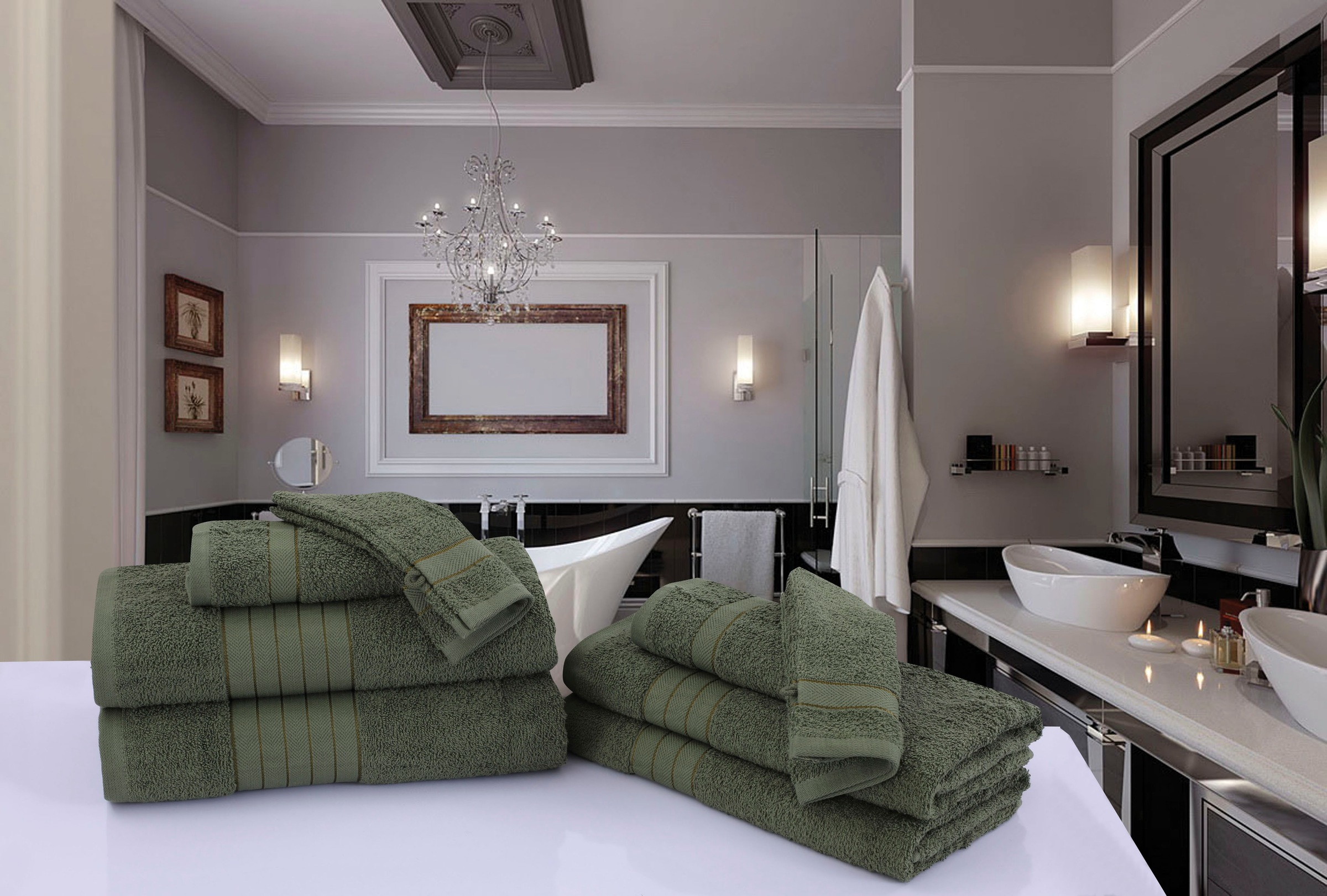 Image of good morning Handtuch Set »Uni«, Set, 8 tlg., Frottee, mit Webrand bei Ackermann Versand Schweiz