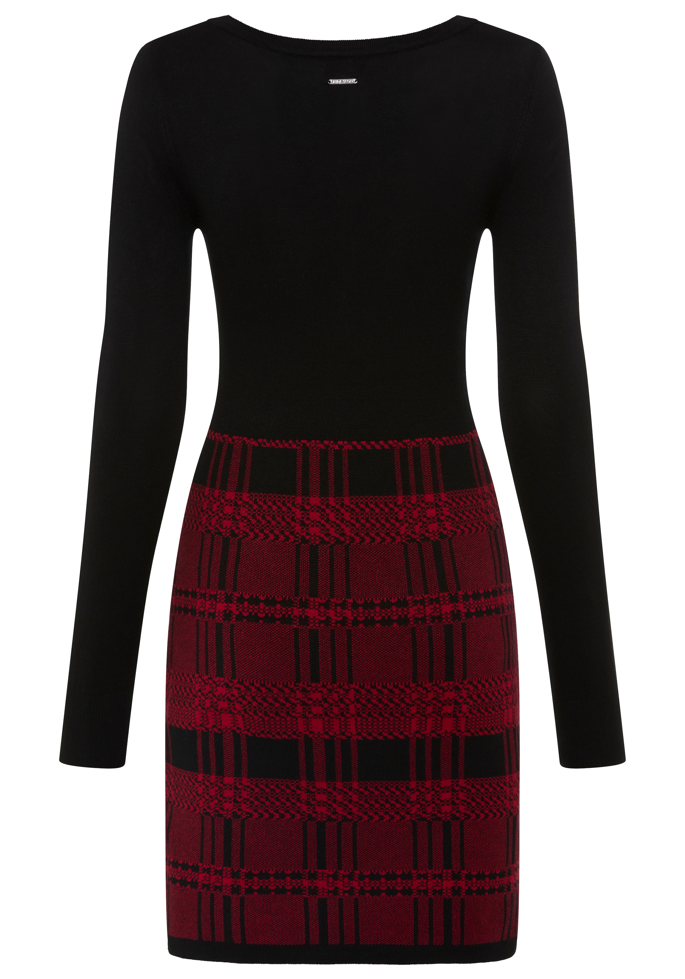 Laura Scott Strickkleid »figurbetonte Passform, mit V-Ausschnitt« mit eleganten Knopfdetails