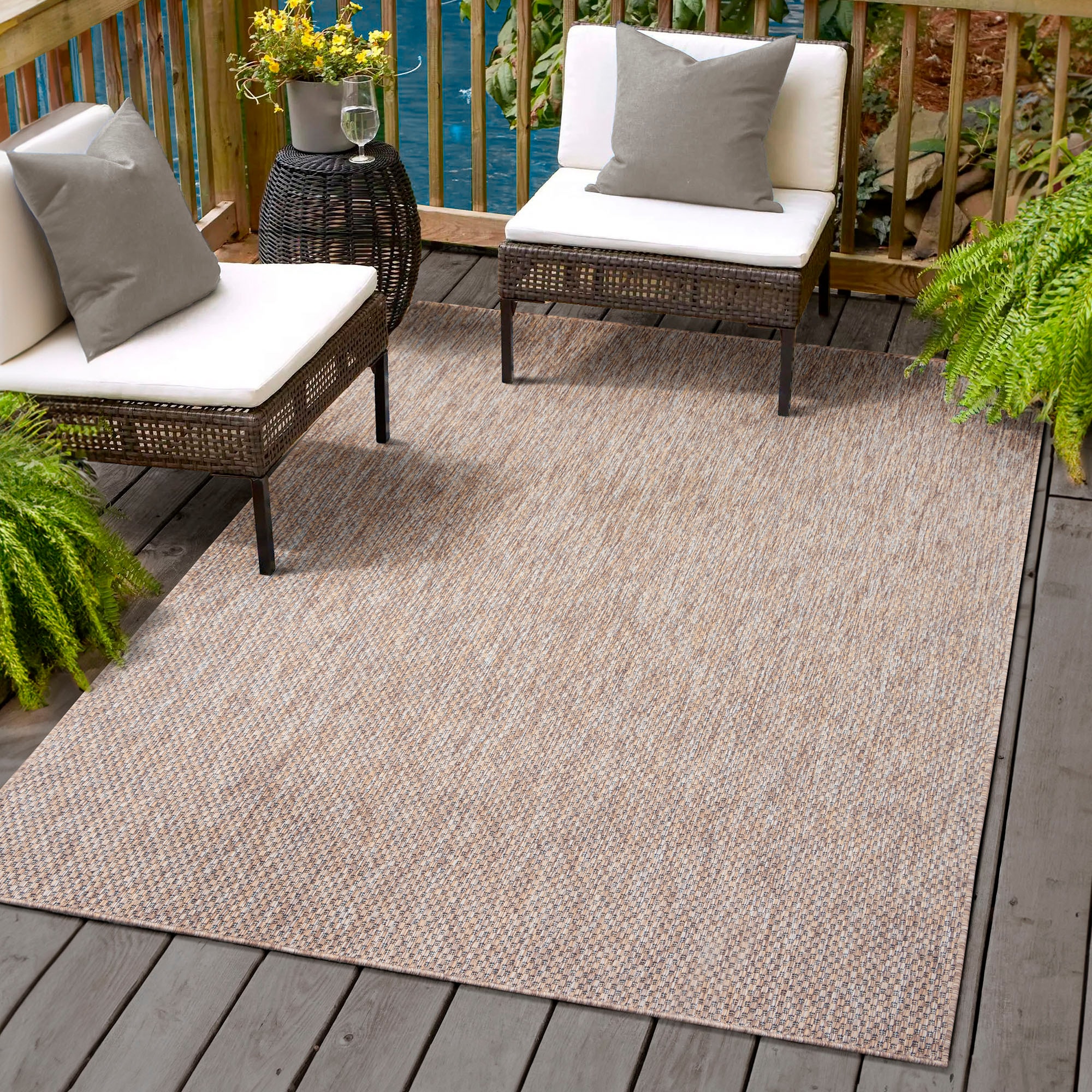 Sanat Outdoorteppich »Melissa 8000  , auch in Rund erhältlich« rechteckig 10 mm Höhe Kurzflor, In -und Outdoor geeignet, Aussenbereich, Wohnzimmer
