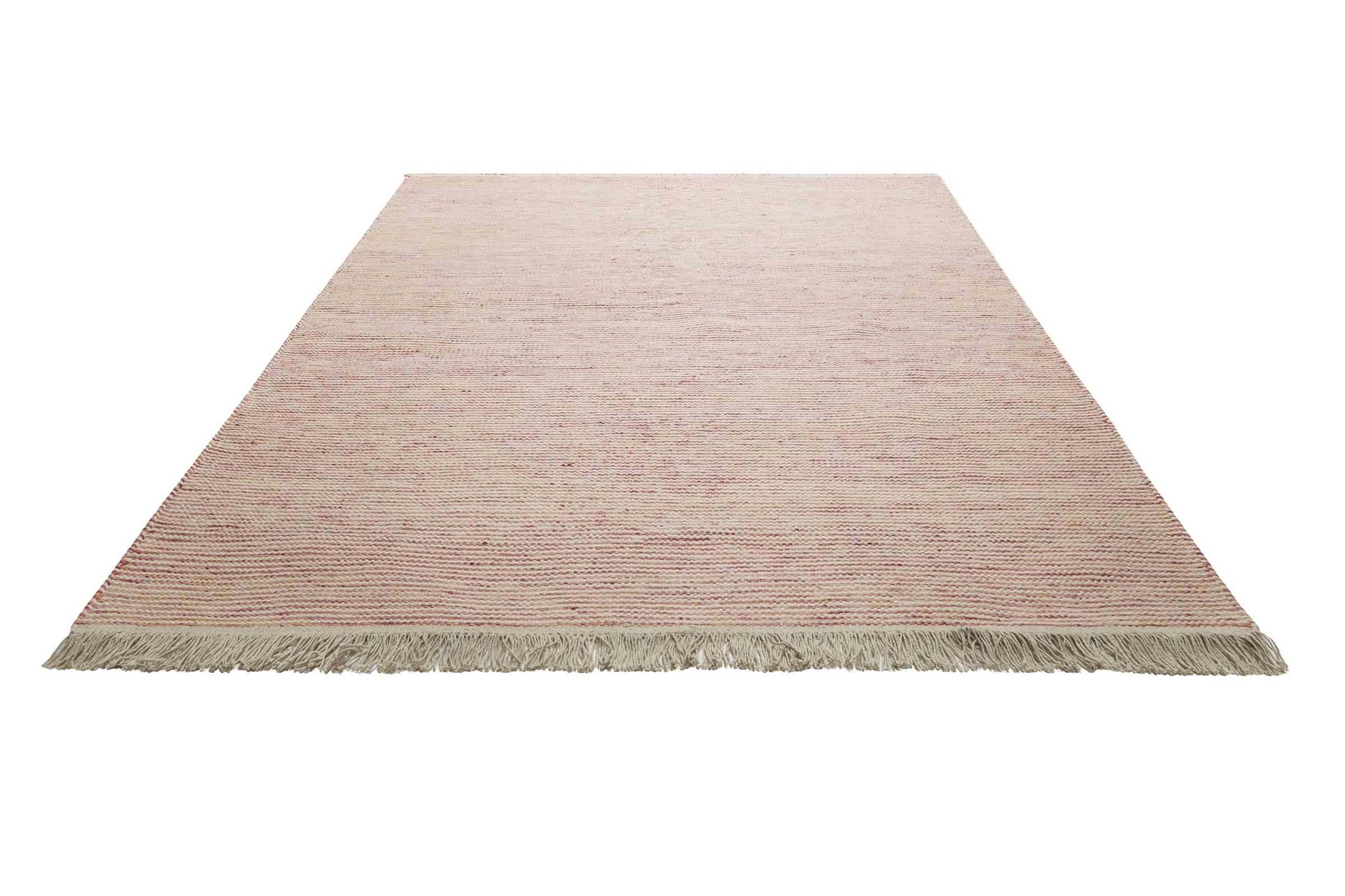 Green Looop Teppich »Amélie« rechteckig 6 mm Höhe Wollteppich, handgewebt, kurzflor, gestreift, natürlich, geometrisch