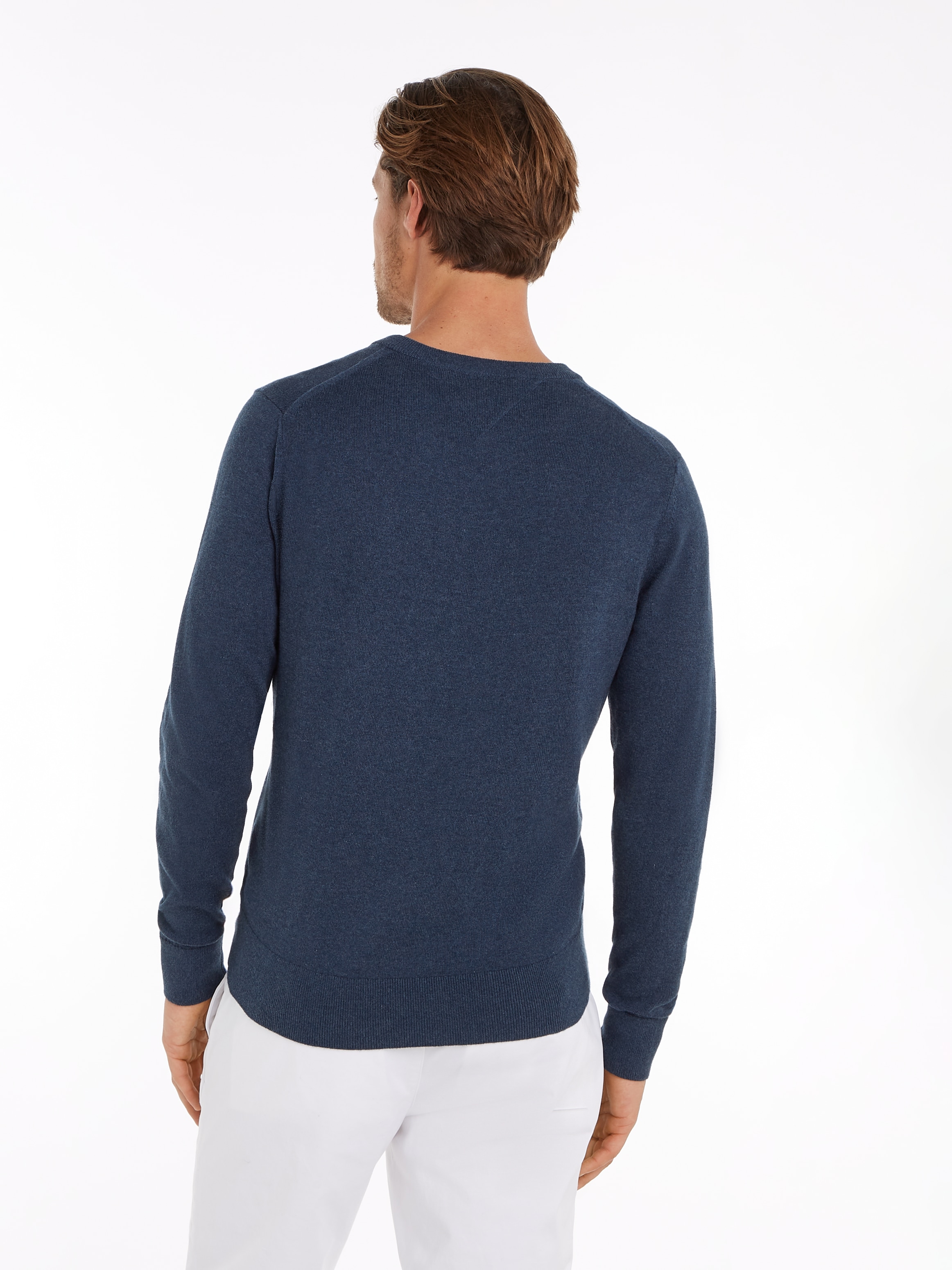 Tommy Hilfiger V-Ausschnitt-Pullover »PIMA ORG CTN CASHMERE V NECK«