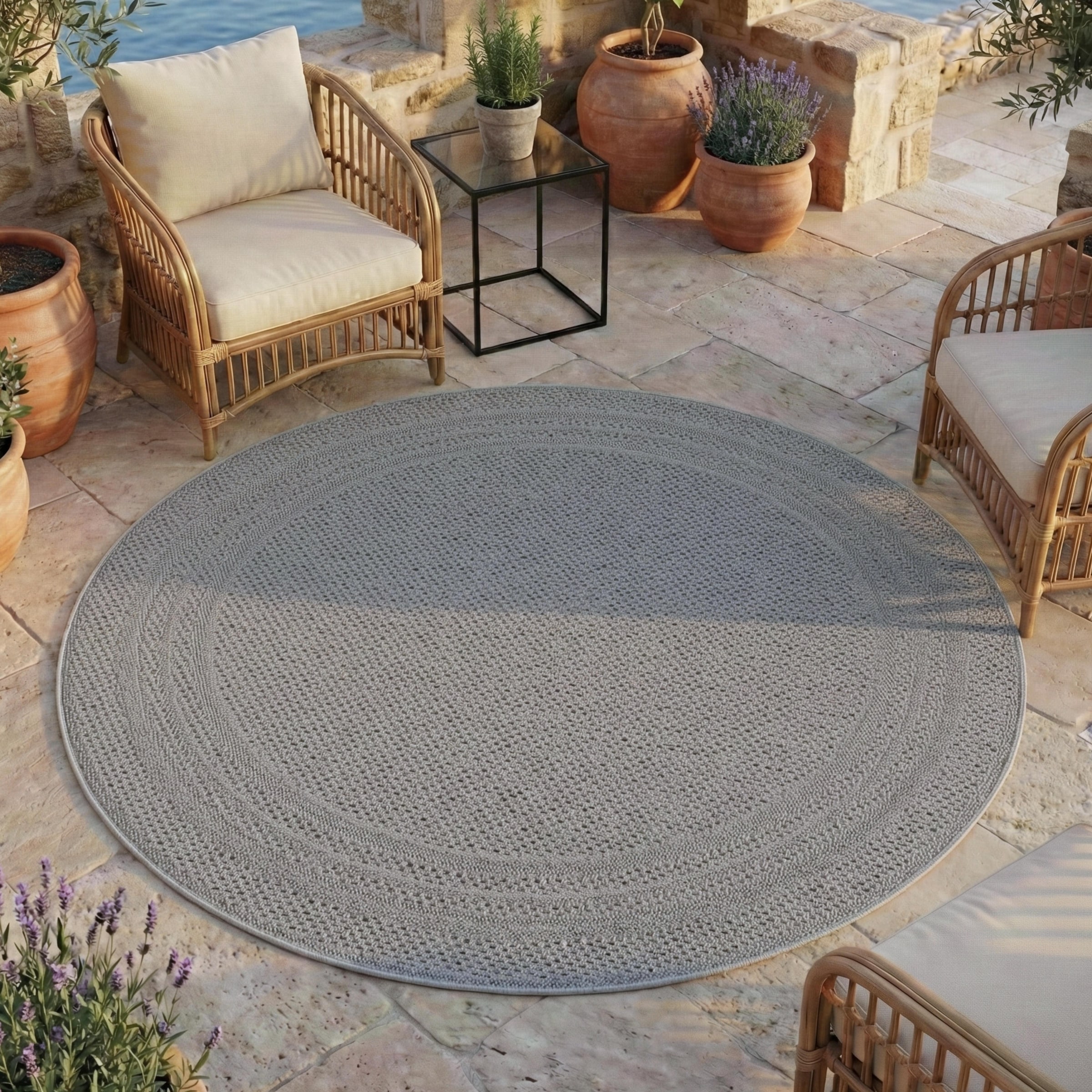 Image of Ayyildiz Teppiche "DESERT 1304, auch als Läufer und Rund erhältlich" rund 5 mm Höhe In und Outdoor, pflegeleicht, Wohnzimmer, Aussenbereich
