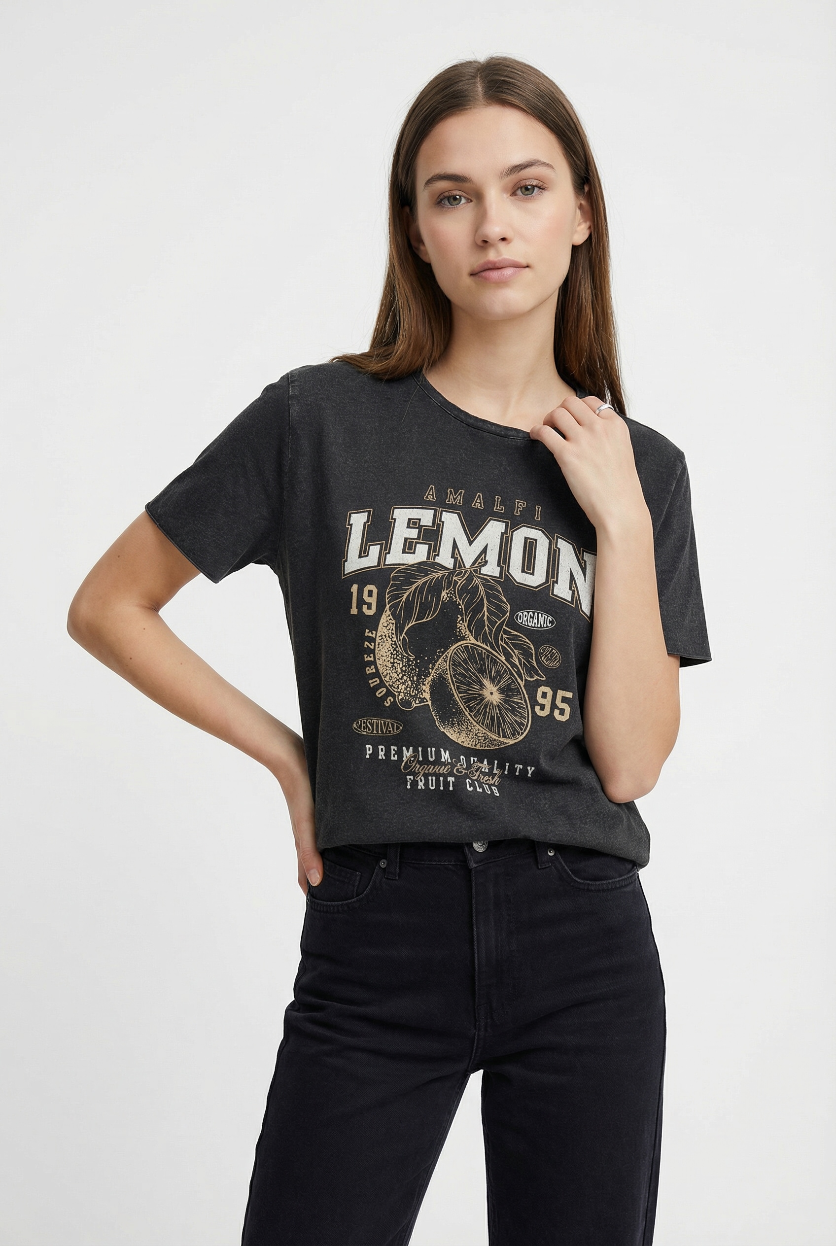 Image of ONLY CARMAKOMA T-Shirt "CARLUCY LIFE REG S/S TOP JRS NOOS" Baumwolle, regular fit
