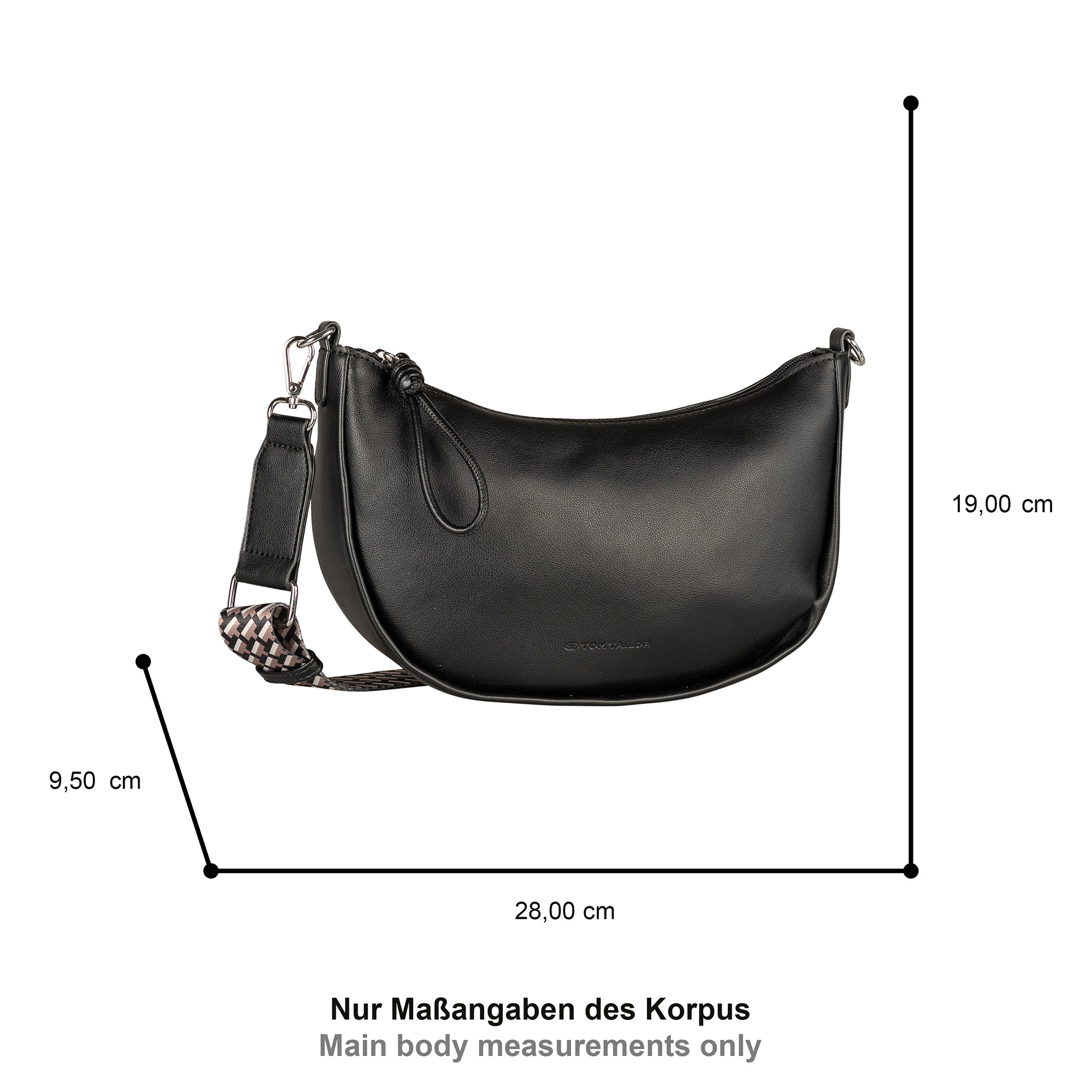 TOM TAILOR Handtasche »Tatiana« fein gewebter dreifarbiger Gurtband mit harmonischem „T“´Logodruck
