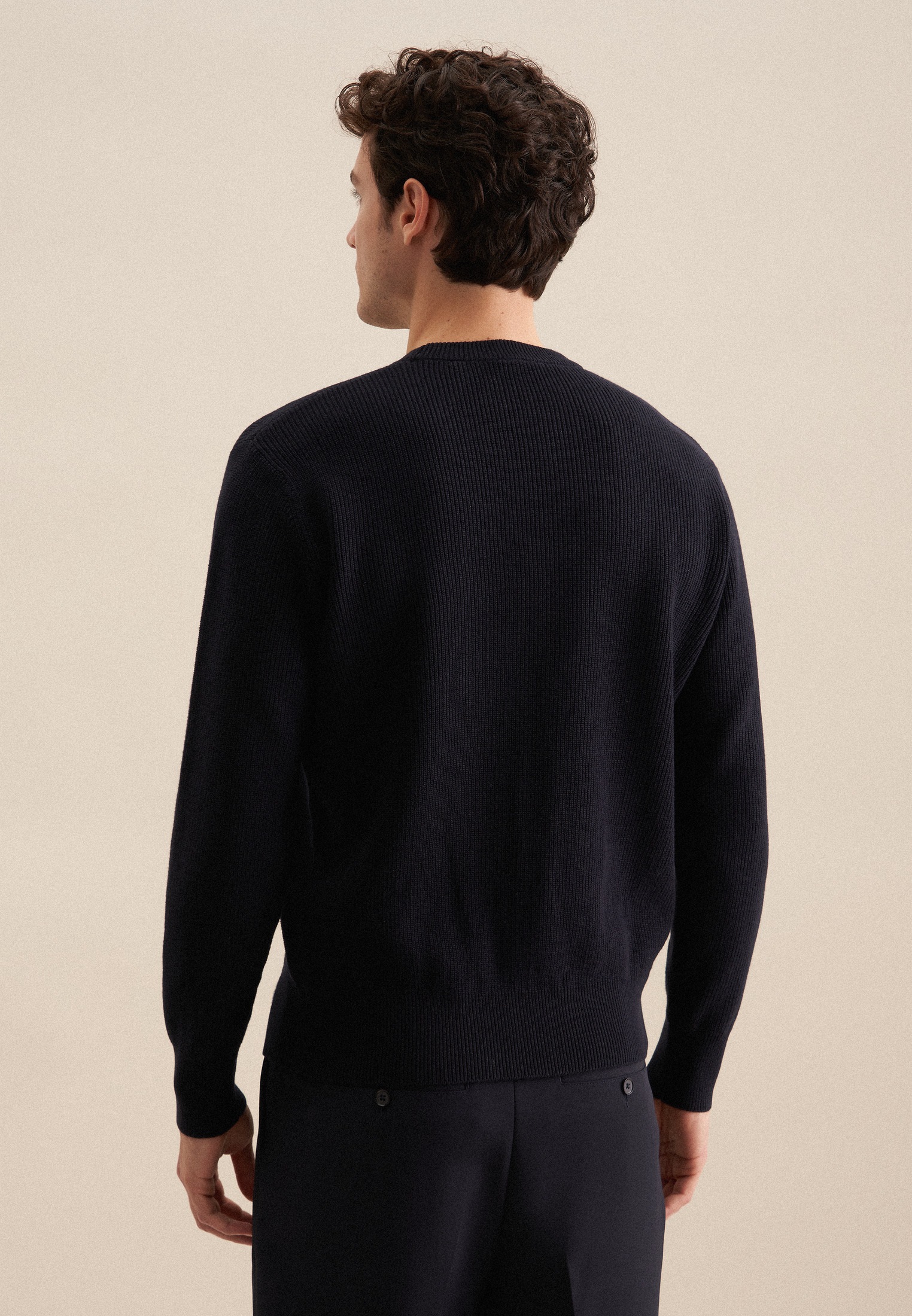 seidensticker Strickpullover »Schwarze Rose« 1/1 Rundhals Uni