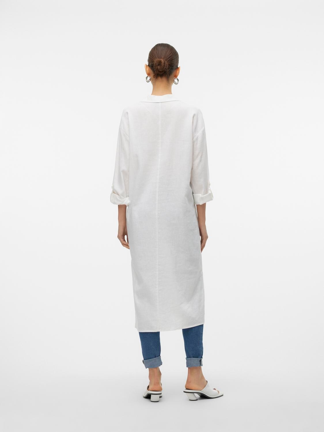 Vero Moda Hemdblusenkleid »VMLINN LOOSE CALF SHIRT WVN NOOS«, Sommerkleid
