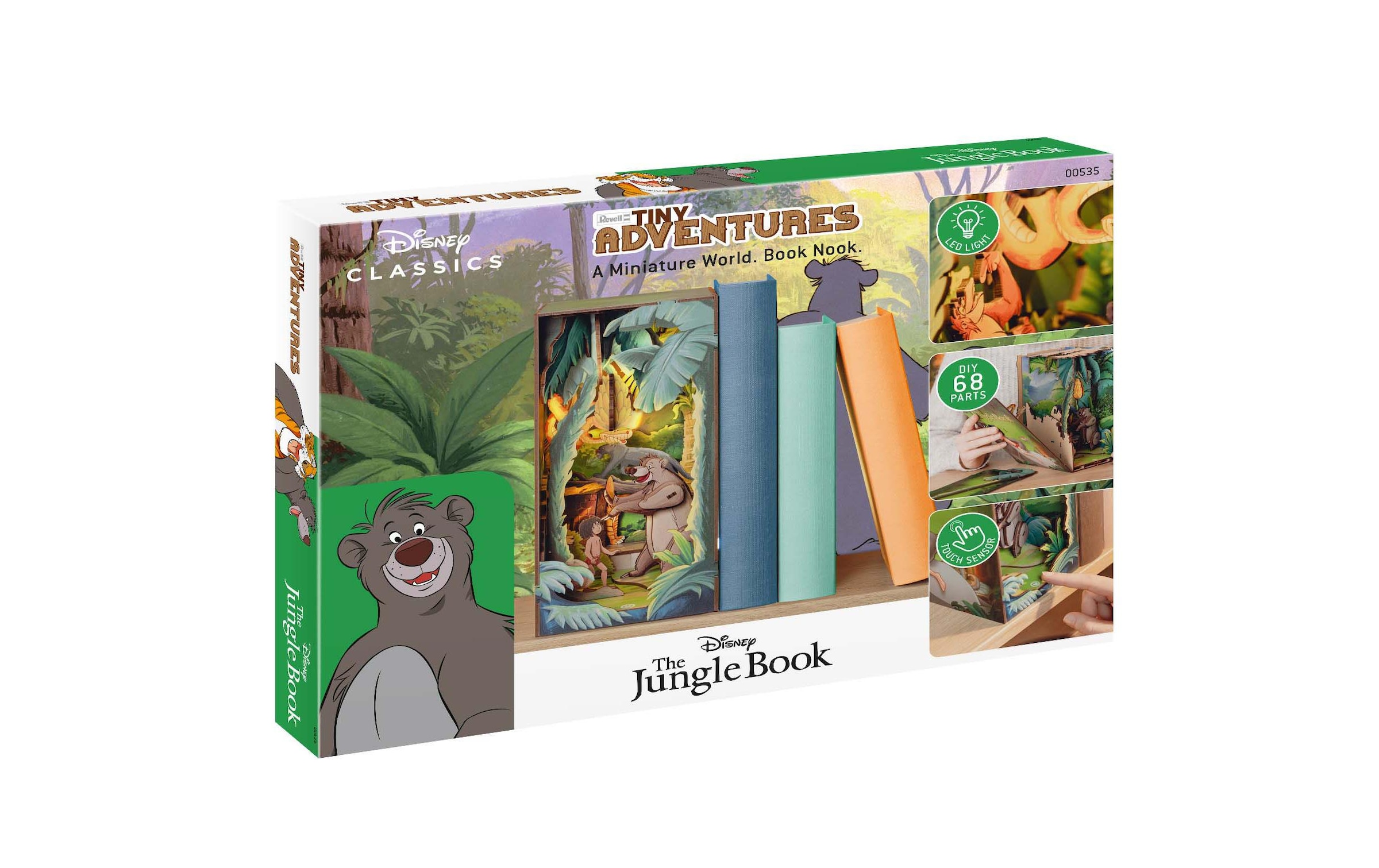Revell® Modellbausatz »Book Nook, Tiny Adventures Disney Das Dschungelbuch« Buchstütze; mit LED-Beleuchtung