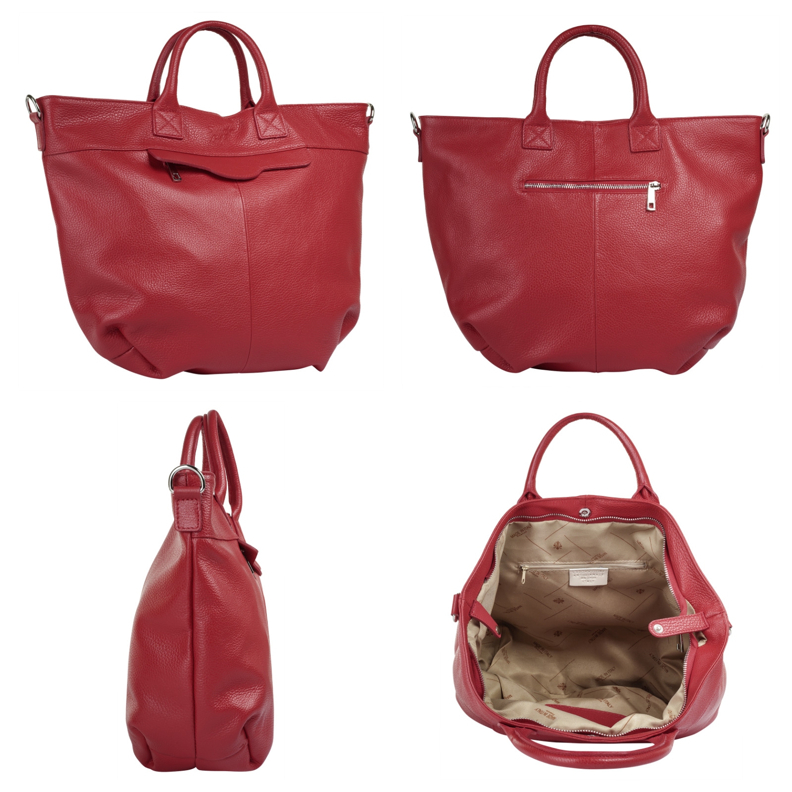 Samantha Look Henkeltasche, echt Leder, Made in Italy