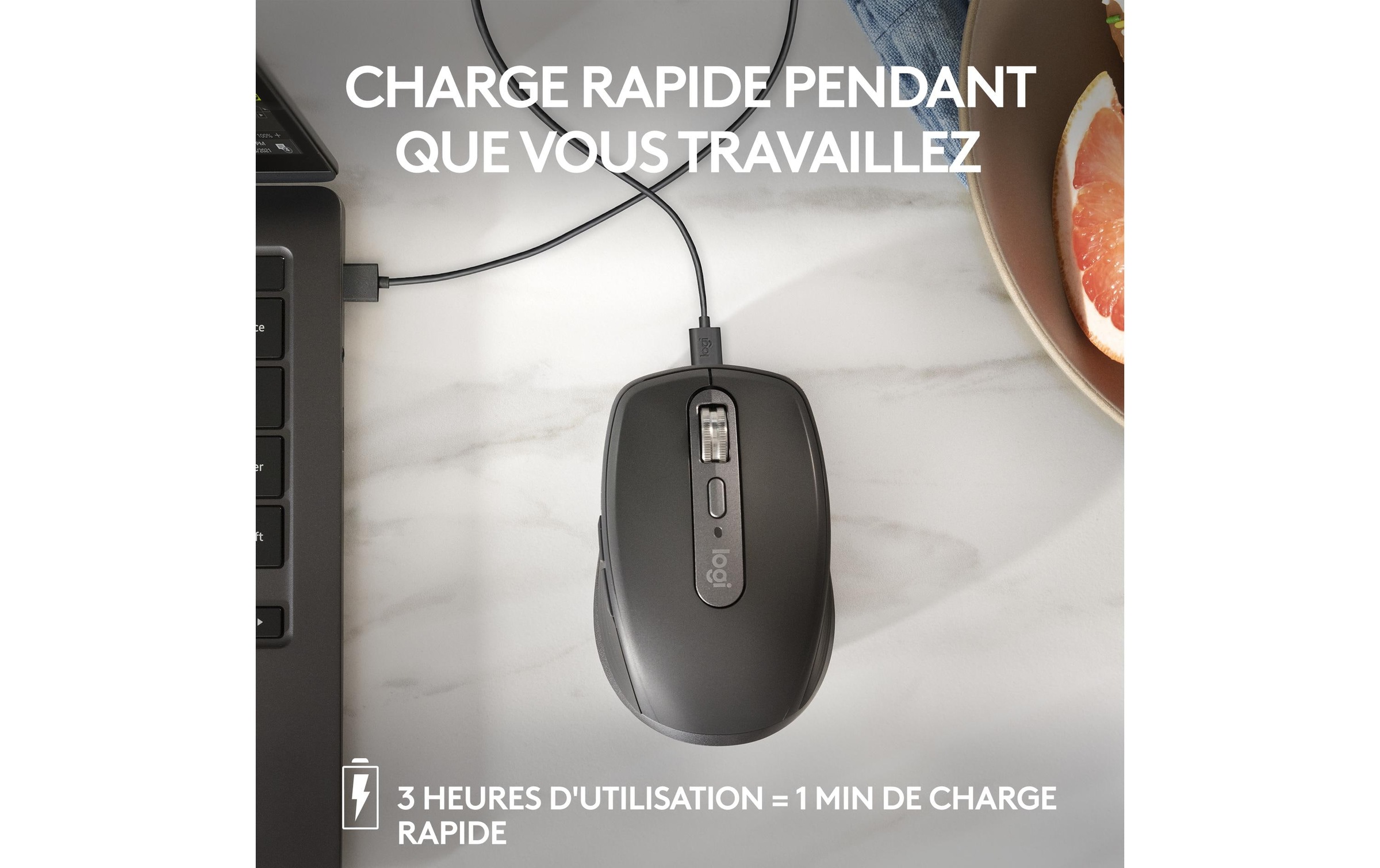 Logitech Maus »Maus MX Anywhere 3s Pale Grey«, kabellos