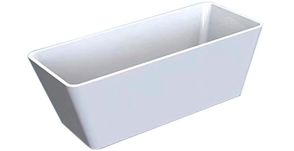 Image of GOODproduct Badewanne "Sagres" Höhe 60 cm mit Ablaufstöpsel verstellbare Füsse Überlauf Freistehend, 170x74x60 (LxBxH), Sanitäracryl, mit Pop Up Ventil
