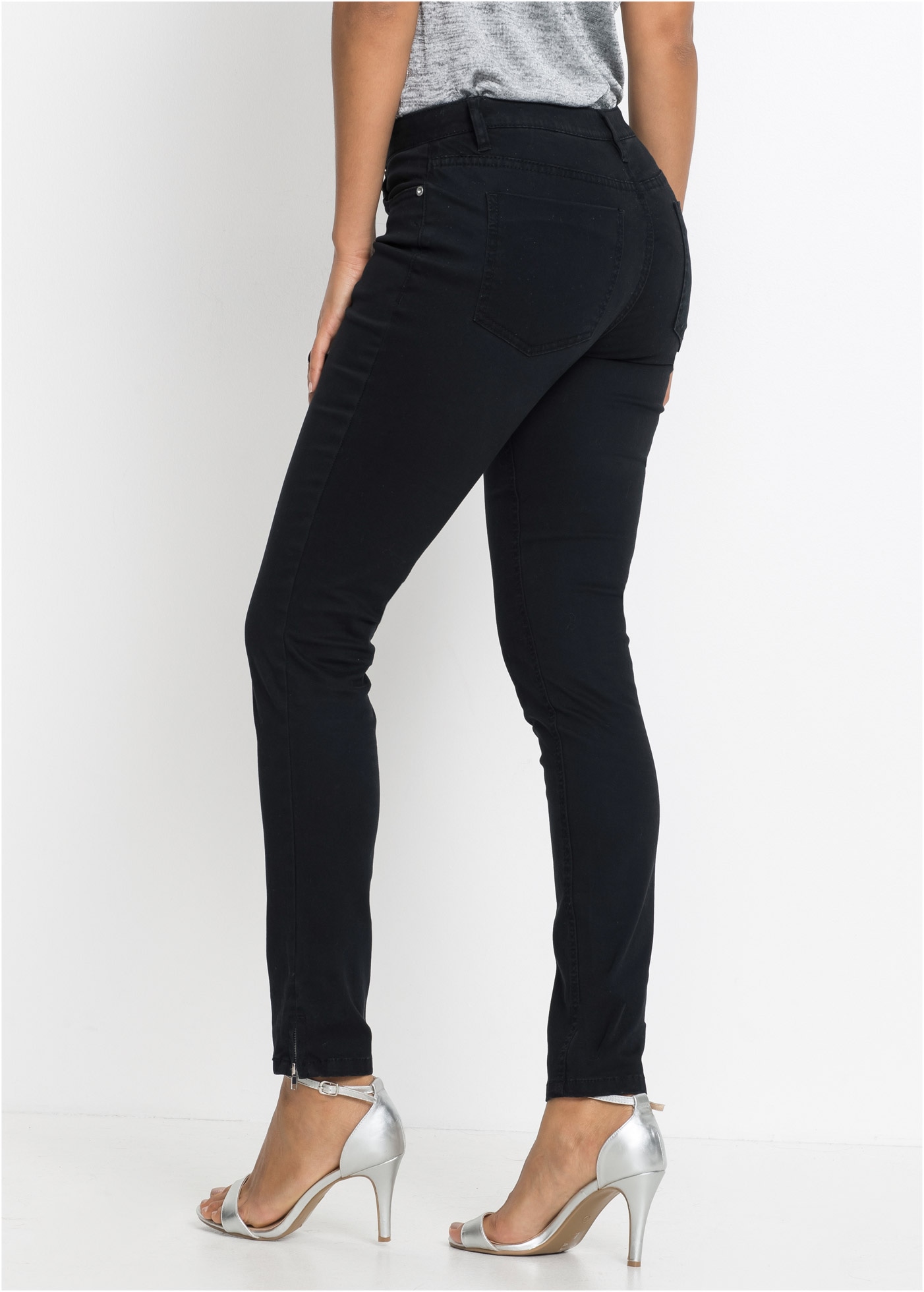 bonprix Skinny-fit-Jeans »Skinny-Jeans Mid Waist, cropped« Skinny-fit, Mid Waist, cropped Schnitt, aus Baumwolle und Elasthan
