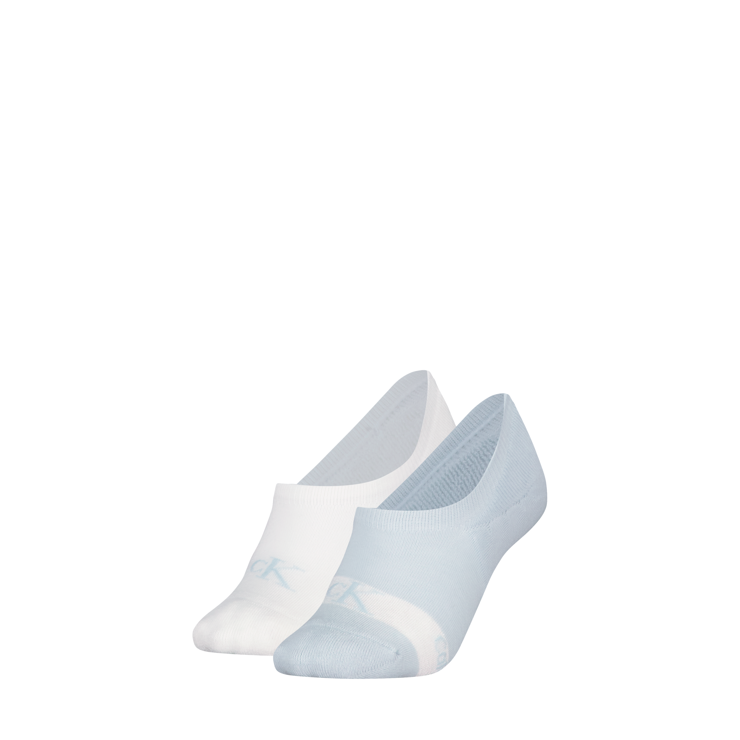 Image of Calvin Klein Jeans Füsslinge "CKJ WOMEN HIGH CUT FOOTIE 2P GLOSSY" 2 Paar, No-Show-Design, hoch ausgeschnitten