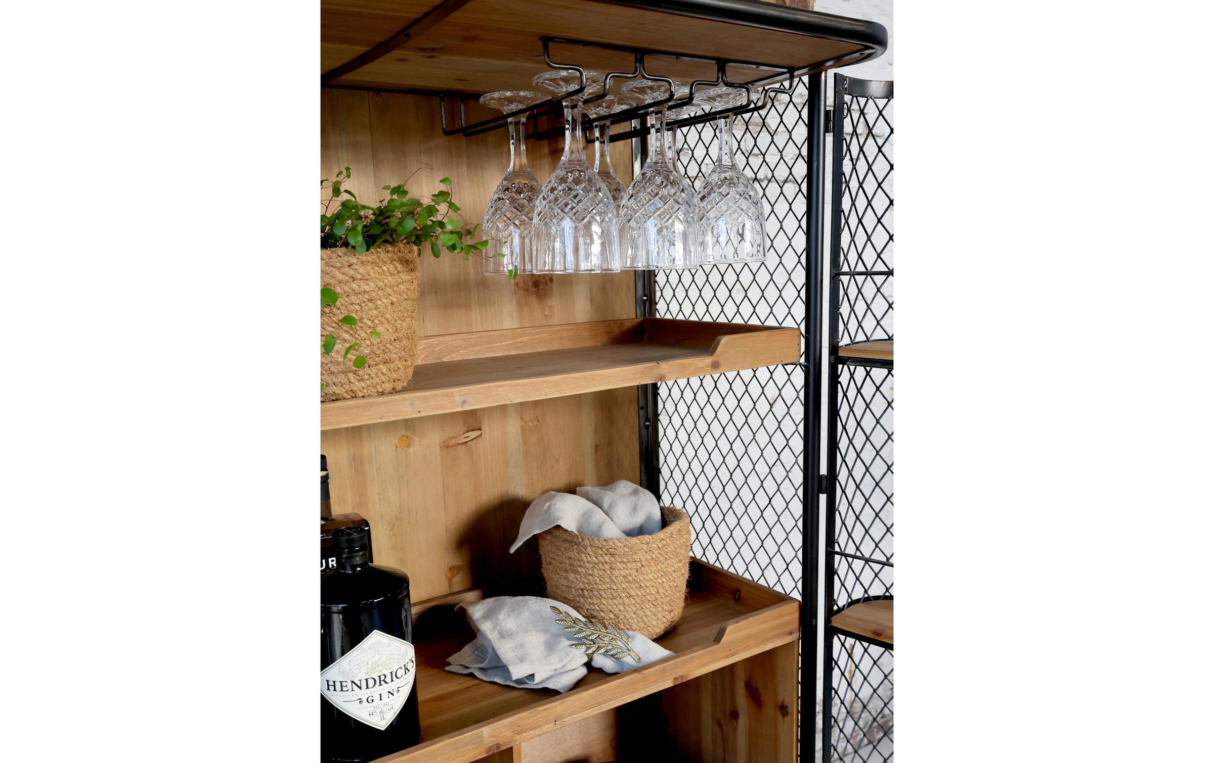 Barschrank »Chic Antique 49.5 cm x 116.5 cm, Nature/Schwarz«