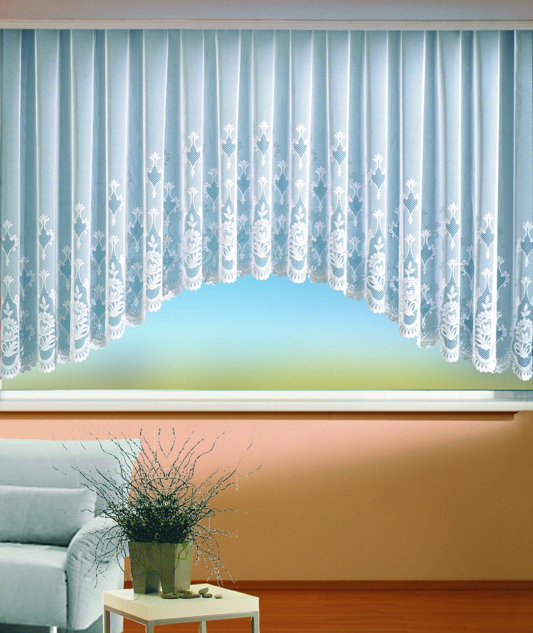 Image of WILLKOMMEN ZUHAUSE by ALBANI GROUP Gardine »Dresden«, (1 St.), HxB: 145x450, Jacquard-Store bei Ackermann Versand Schweiz