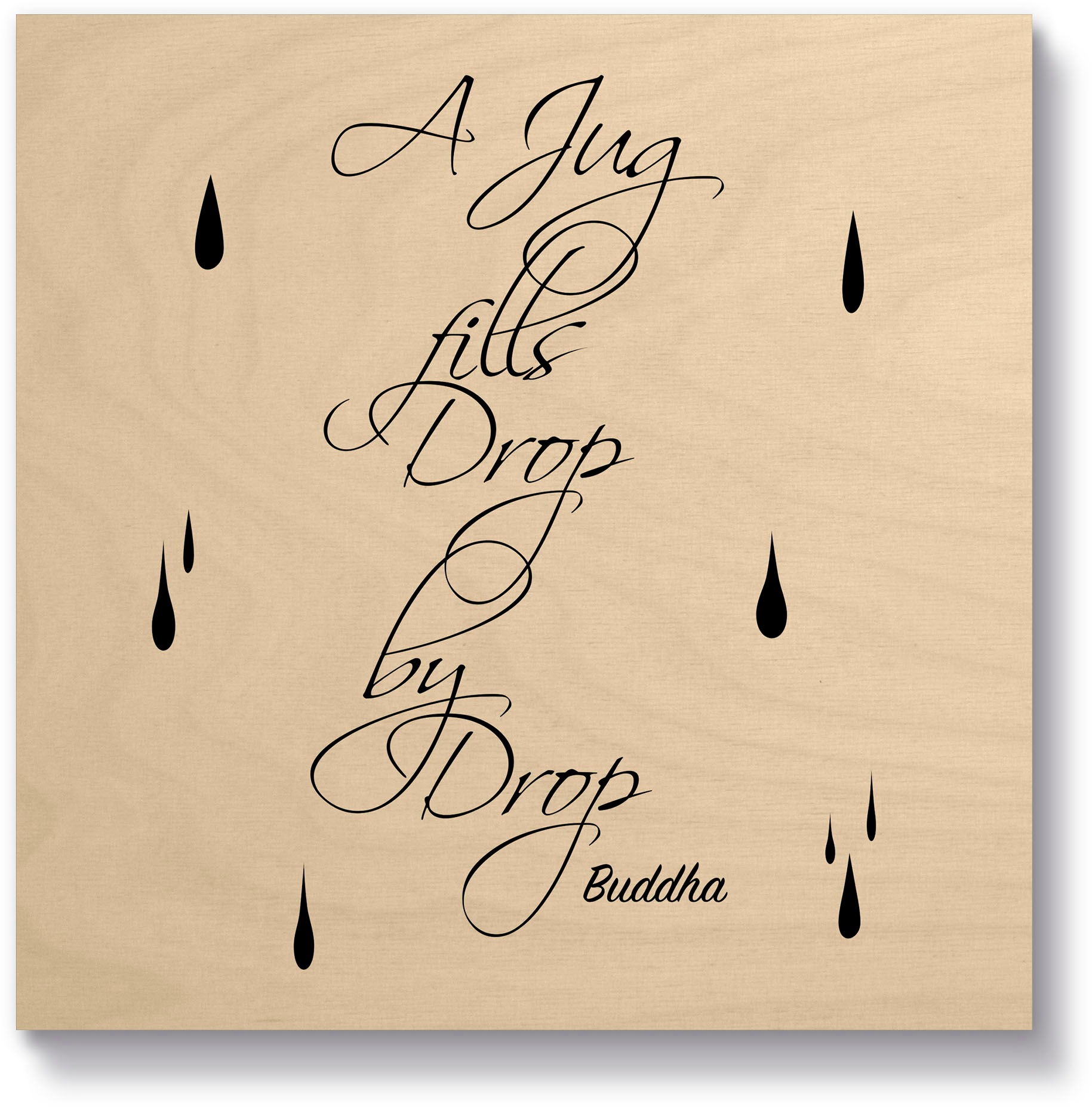 Image of Artland Holzbild »Tropfen für Tropfen«, Sprüche & Texte, (1 St.) bei Ackermann Versand Schweiz