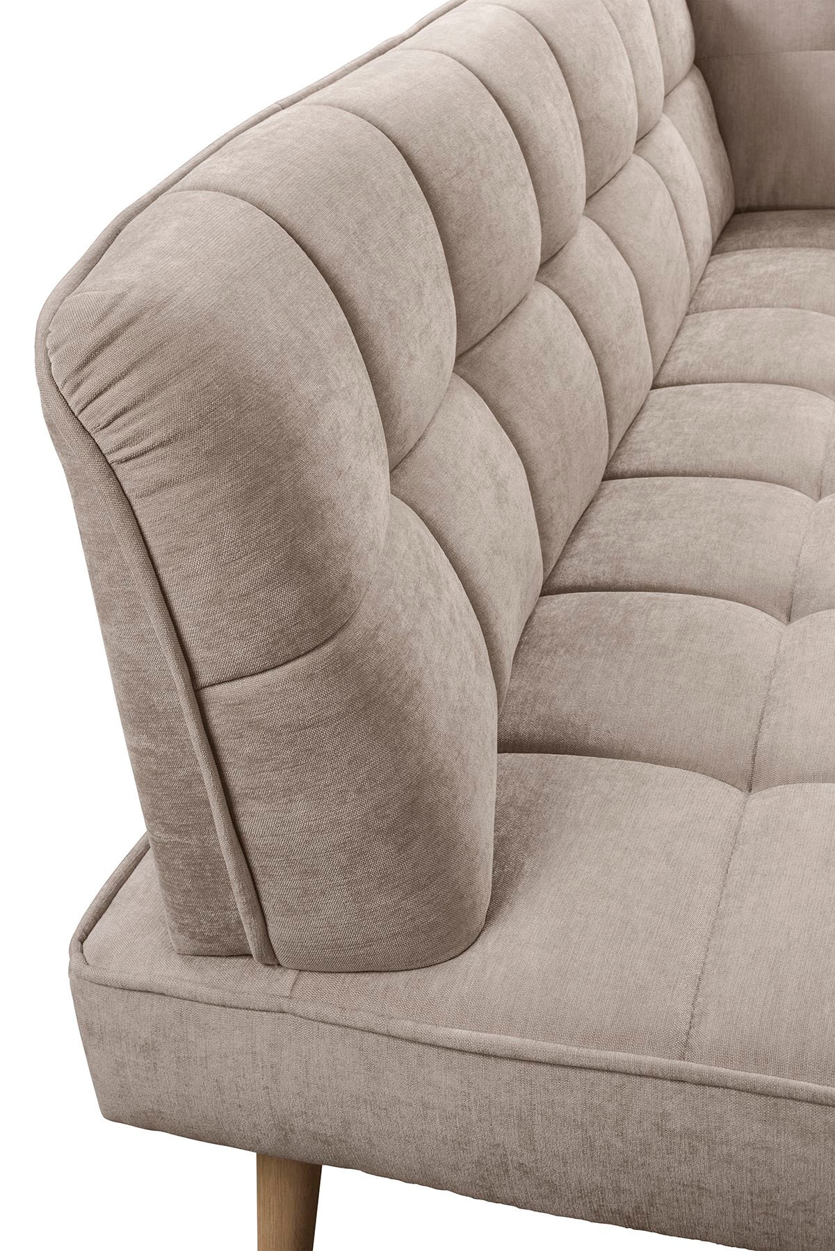 exxpo - sofa fashion Eckbank »Latte« moderne Sitz- und Rückensteppung, bequem und elegant, hoher Holzfuss