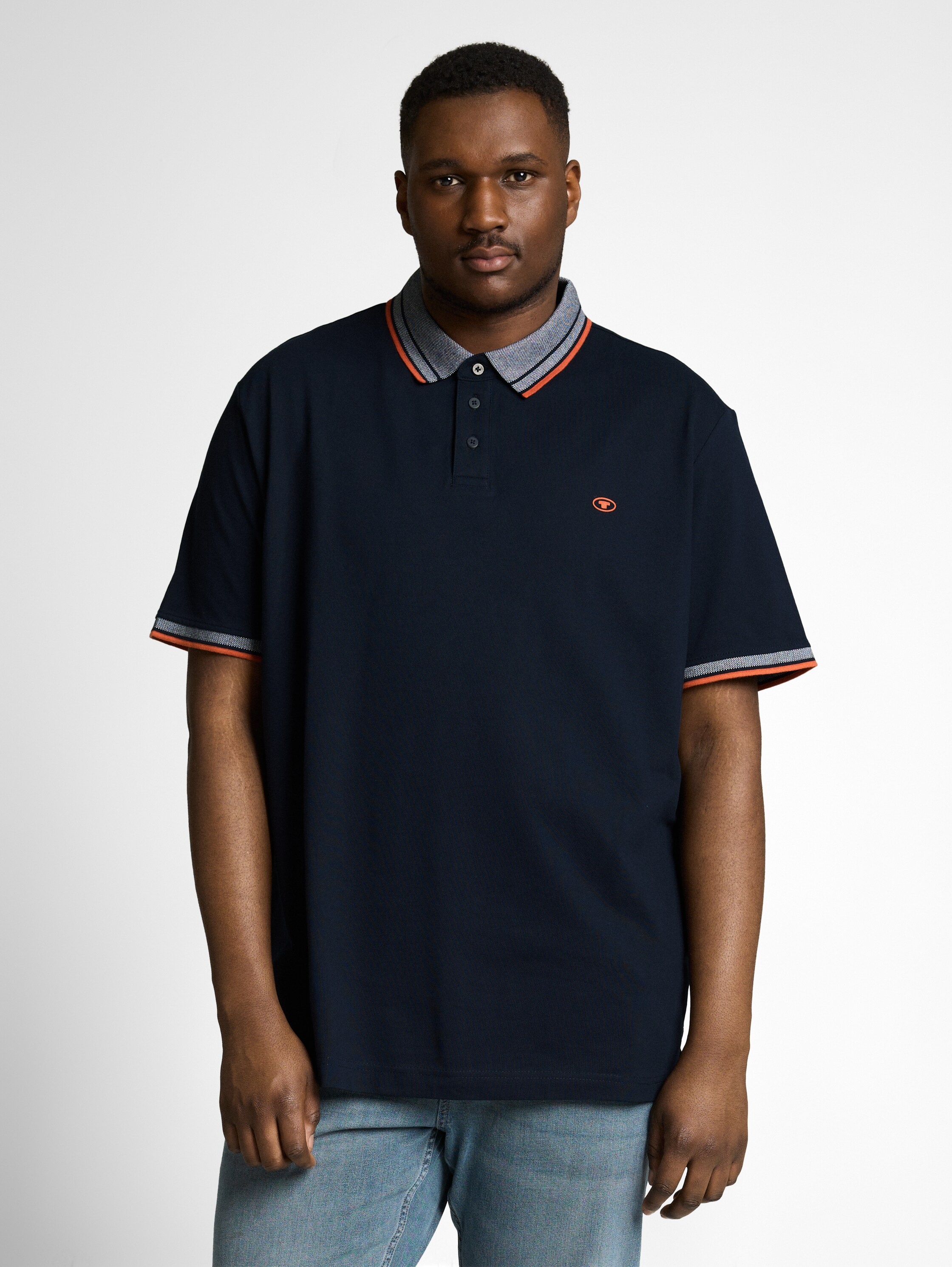 Image of TOM TAILOR PLUS Poloshirt mit Logo Print