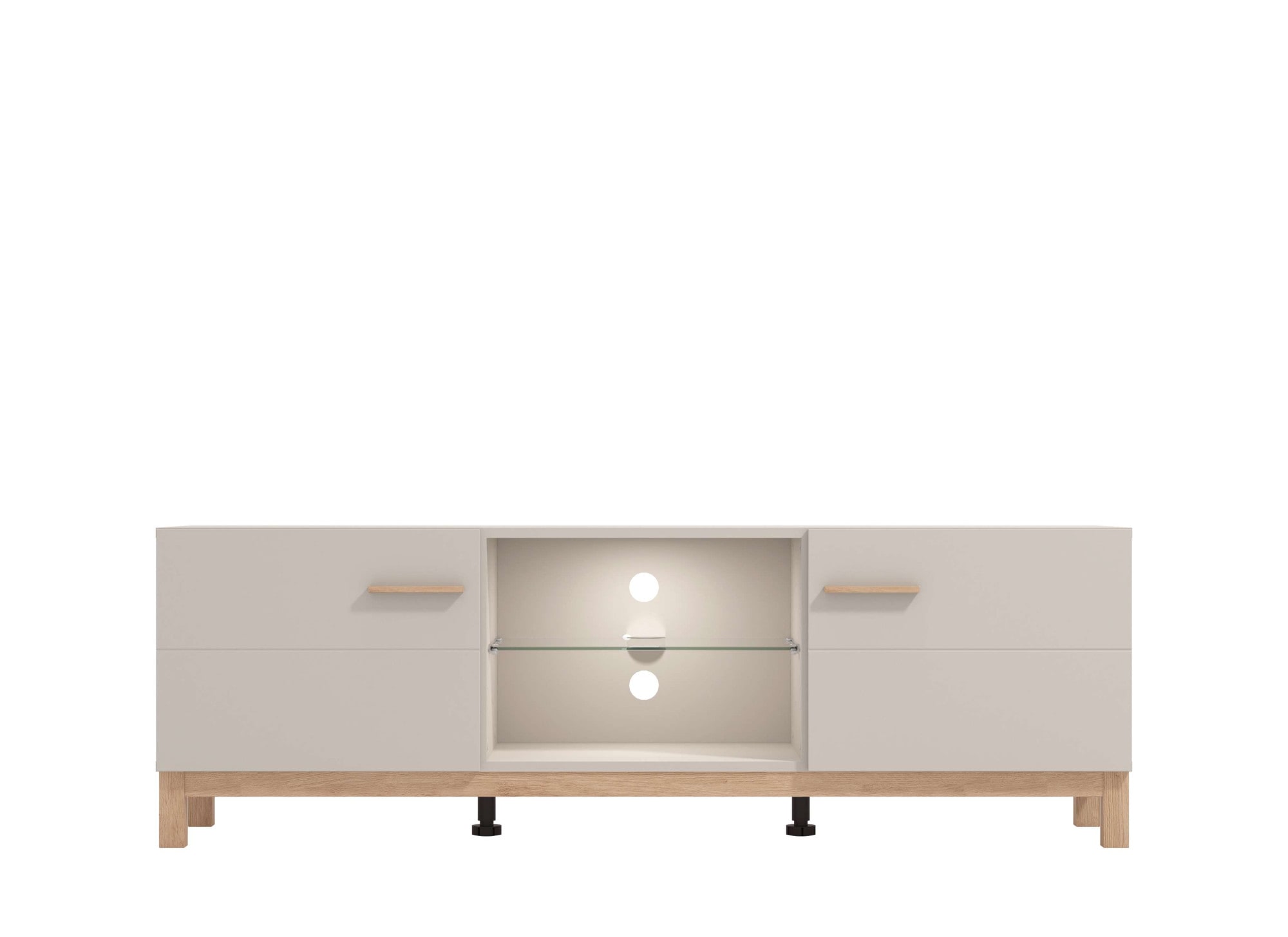 Home affaire TV-Bank »Essex, TV-Board, TV-Kommode, TV-Schrank, TV-Unterschrank, TV-Möbel« Elegantes Lowboard (154 cm) in Kaschmir mit viel Stauraum