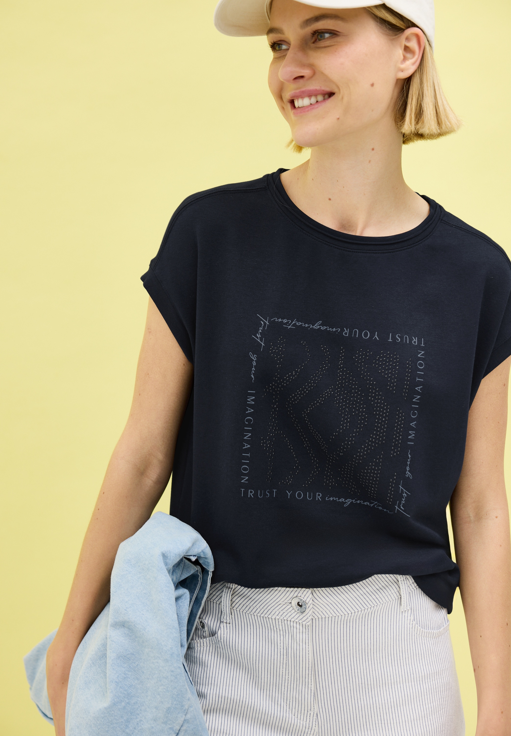 Cecil T-Shirt, mit Glitzer Print