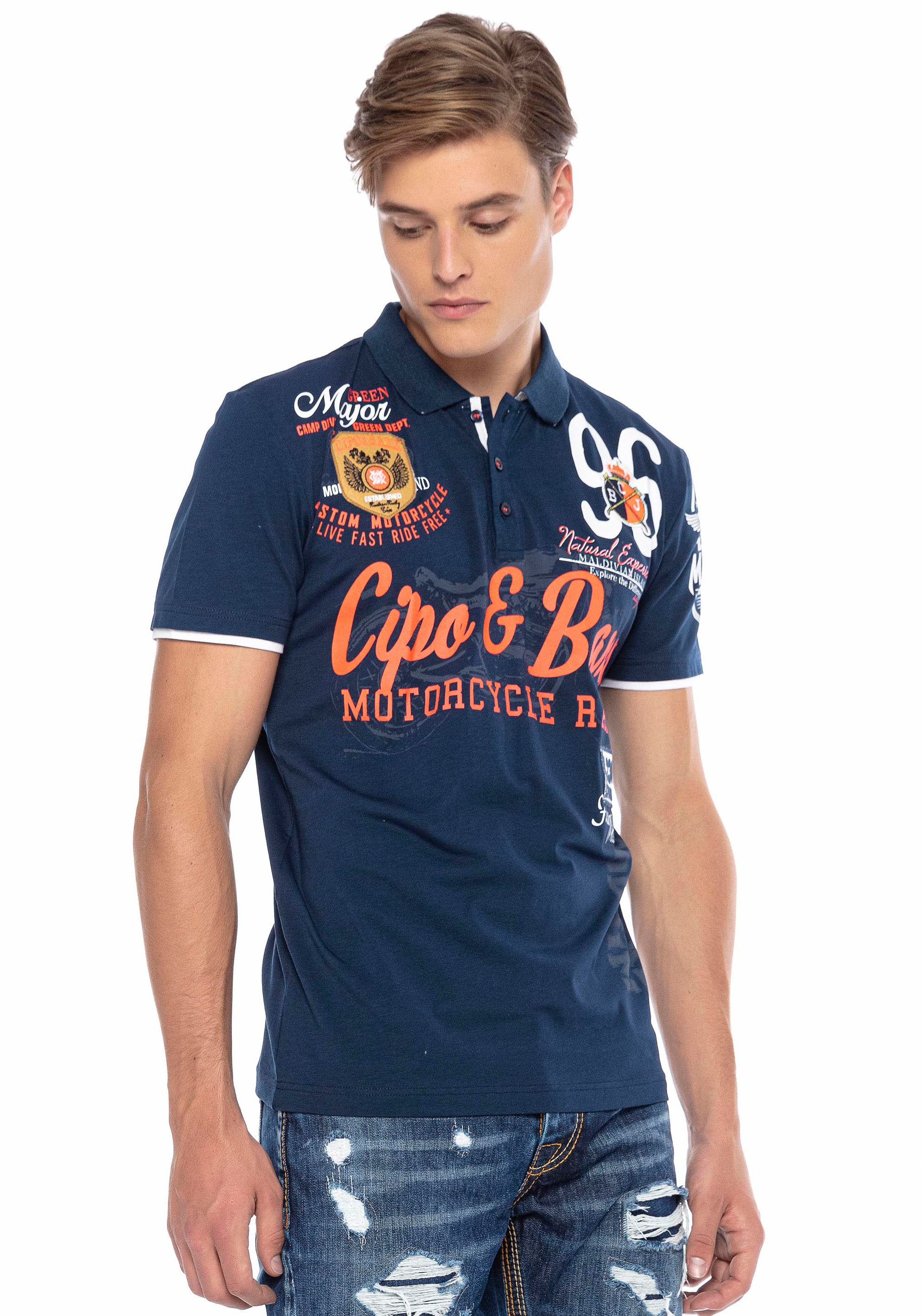 Image of Cipo & Baxx Poloshirt »Motorcycle Race« bei Ackermann Versand Schweiz
