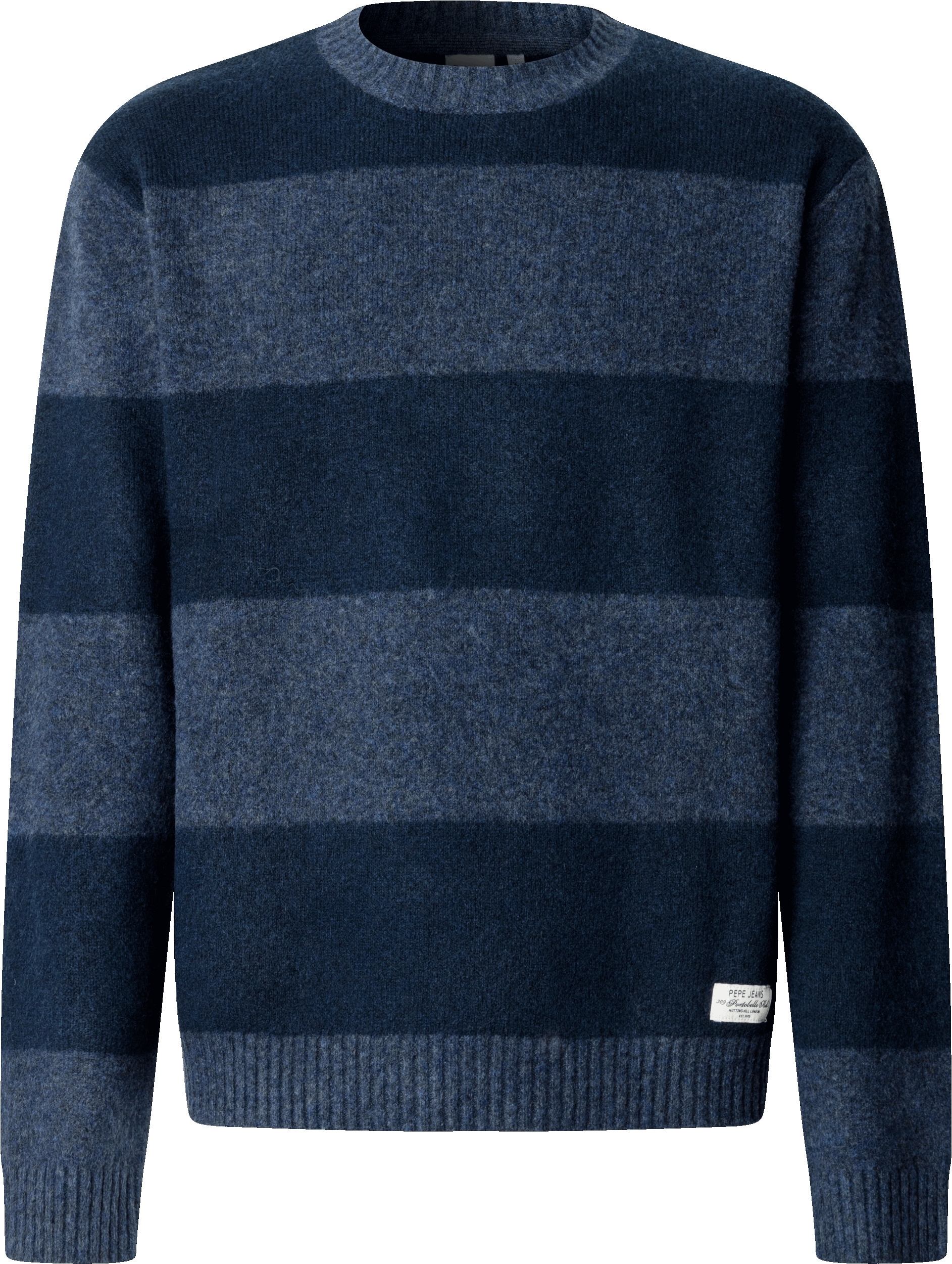 Pepe Jeans Strickpullover »DEACON STRIPES« mit Streifenstruktur, Label-Aufnäher