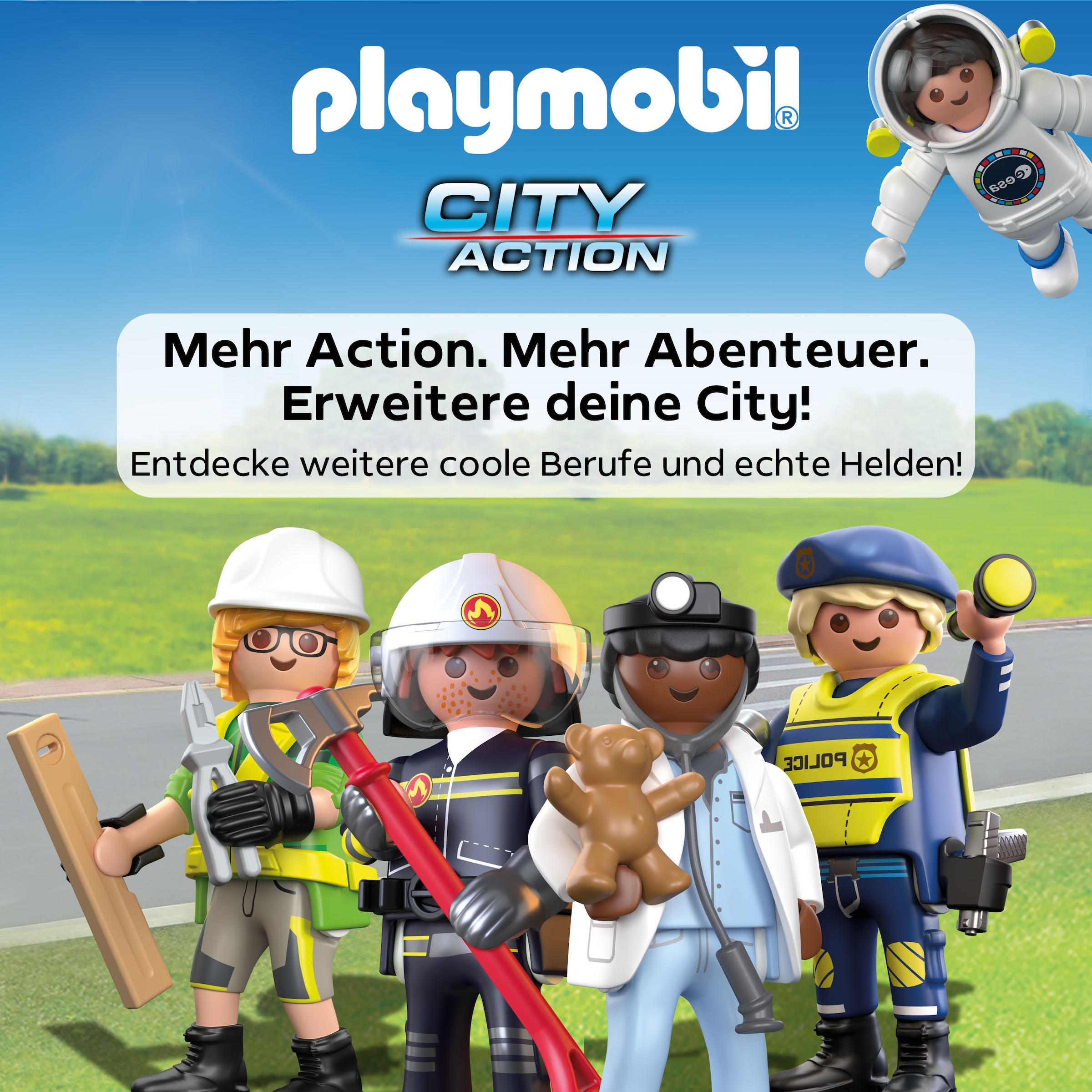 Playmobil® Konstruktions-Spielset »Grosser Bagger (71749), Playmobil Action Heroes« Made in Germany
