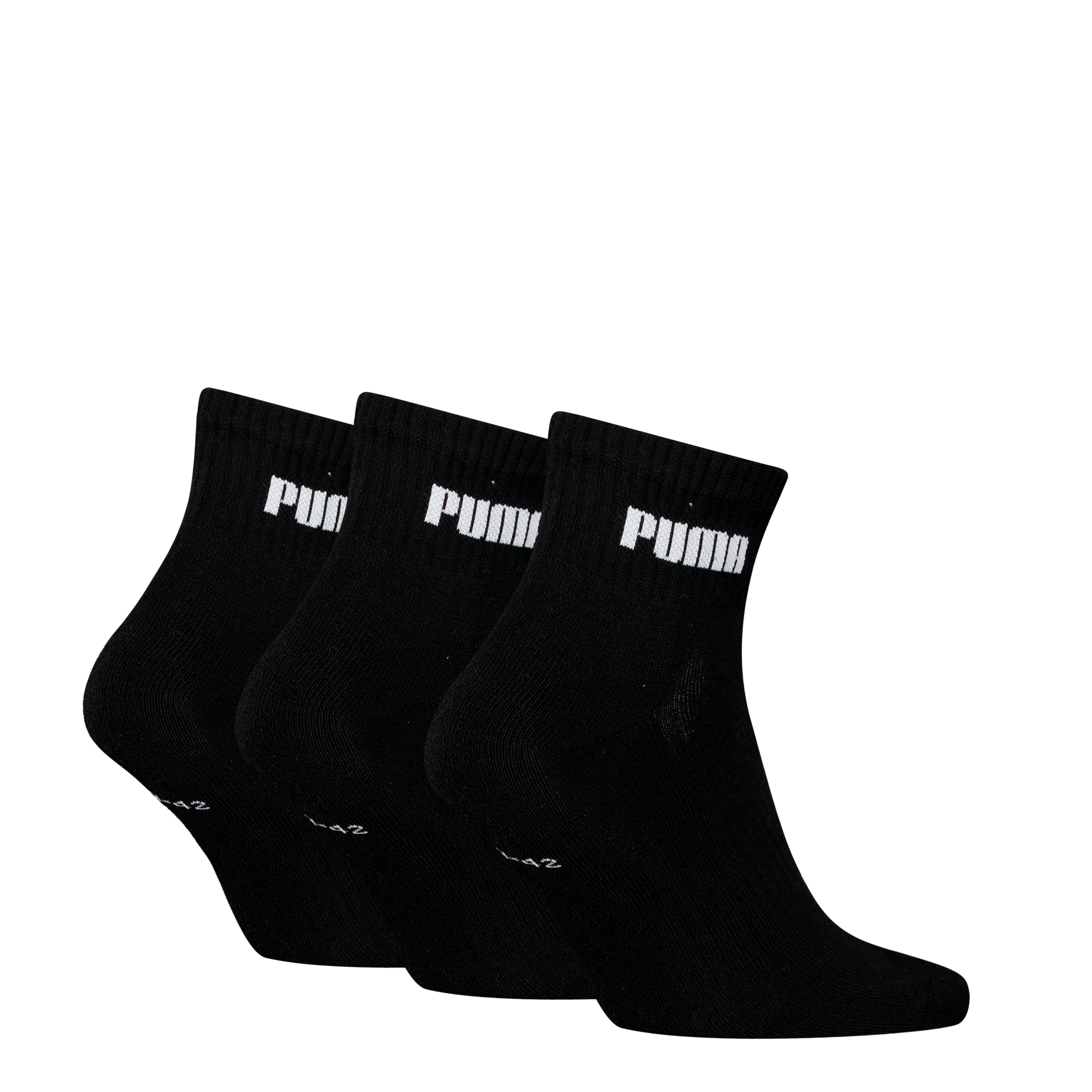 PUMA Kurzsocken »PUMA UNISEX CUSHIONED NEXT QUARTER 3P« 3 Paar, 3 Stk. tlg. mit gepolsterter Sohle