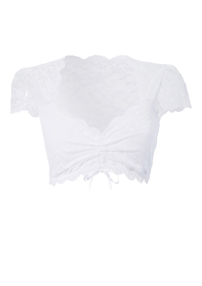 Dirndlbluse mit Gummizug am Saum