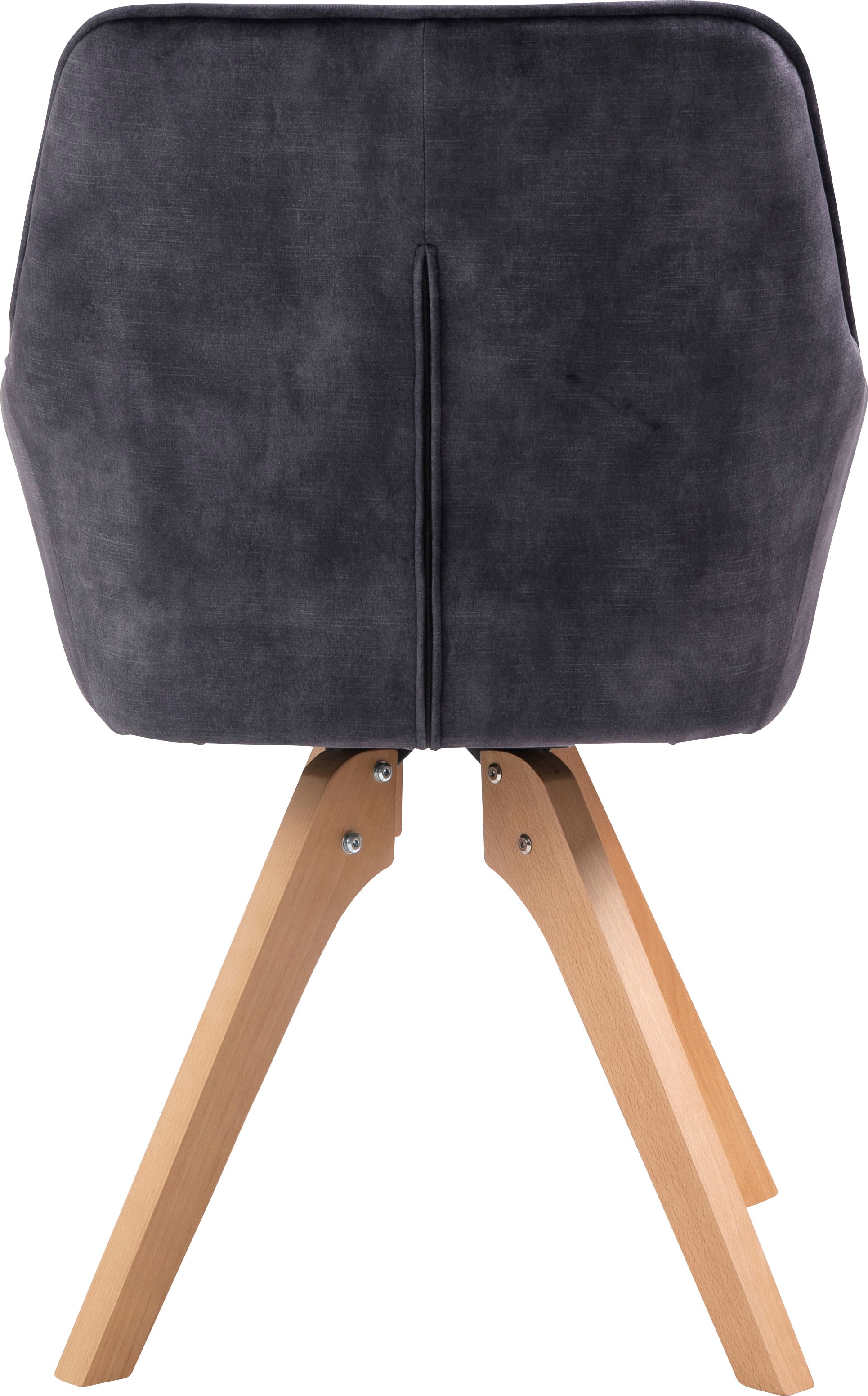 SalesFever Ensemble de salle à manger »Stilvolle Sitzgruppe« 5-teiliges Set: Samtverlours-Stühle, 180° drehbar, Tischbreite 180 cm