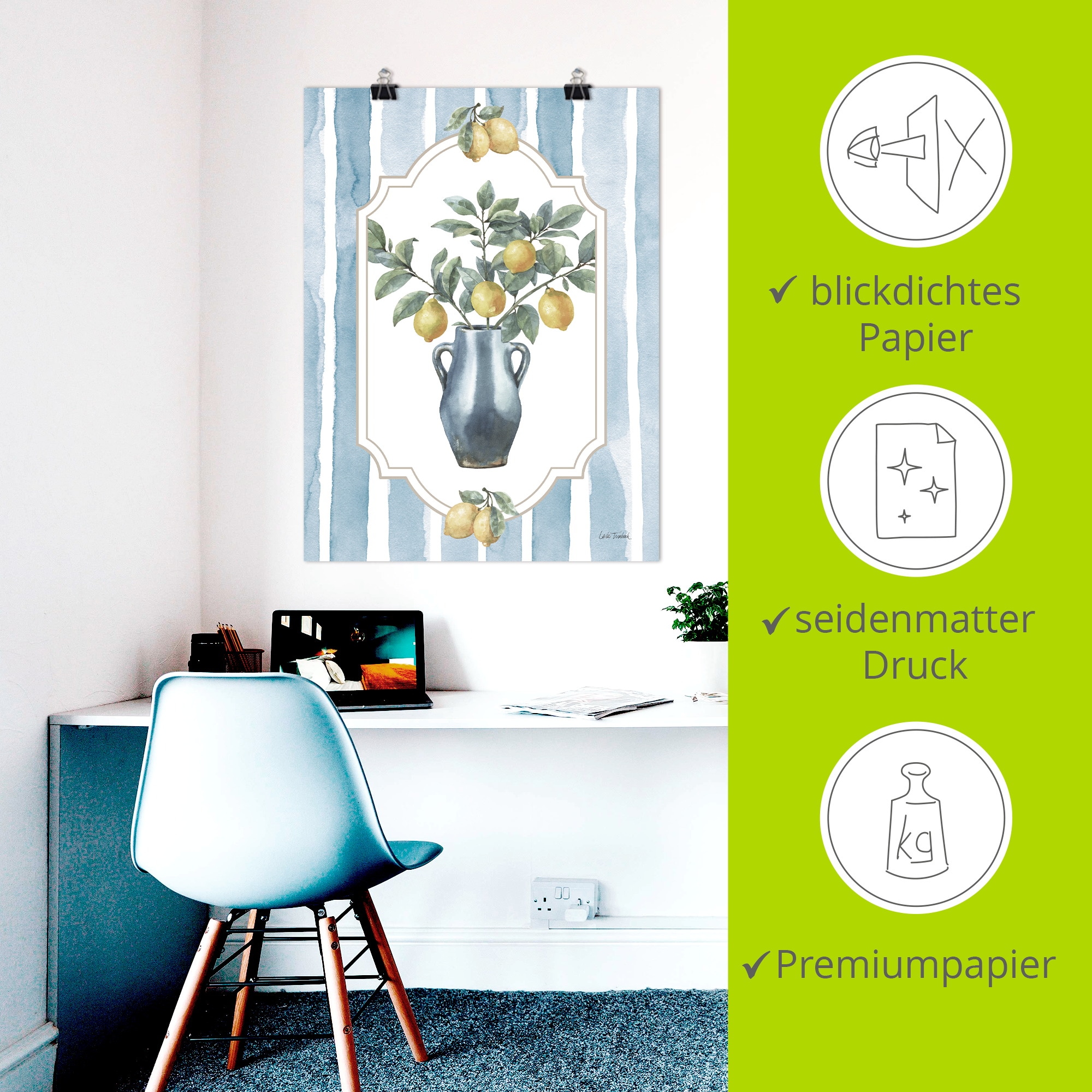 Artland Wandbild »Le Citron I« Arrangements 1 Stk. tlg. als Alubild, Leinwandbild, Poster, Wandaufkleber in verschied. Grössen