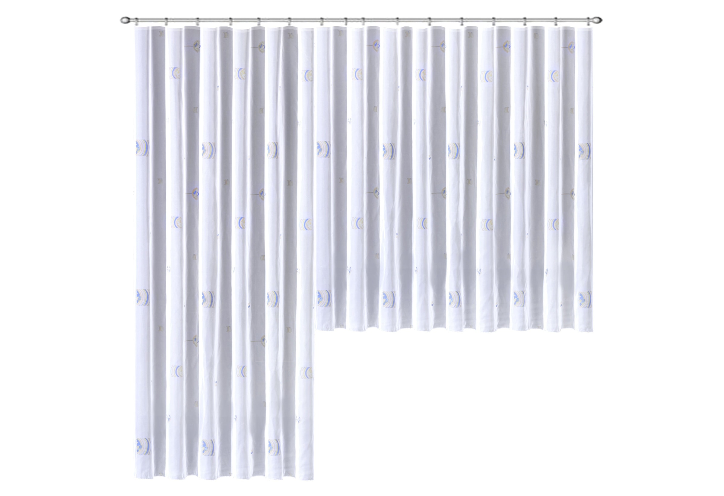 Image of Weckbrodt Gardine "Lasa" Smokband 1 Stk. tlg. Voile, bedruckt, halbtransparent, Beschwerungsband, nach Mass