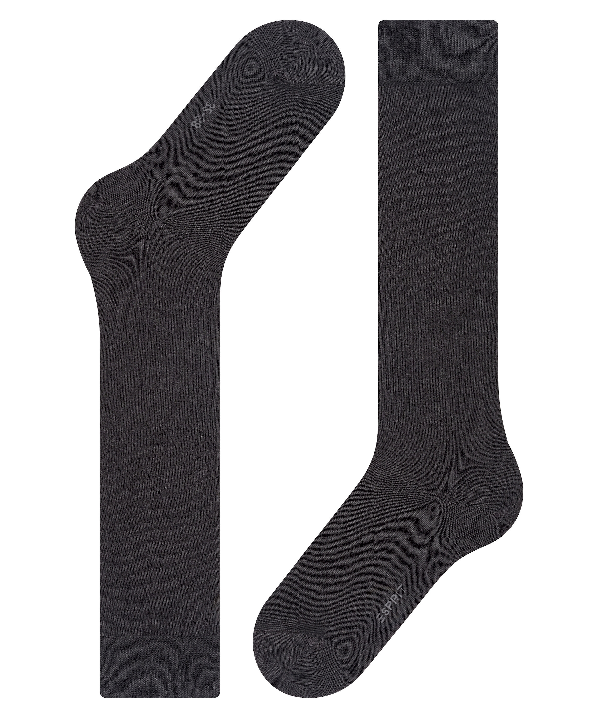 Esprit Kniestrümpfe »Basic Pure« blickdicht, unifarbenes Basic-Design, geripptes Bündchen