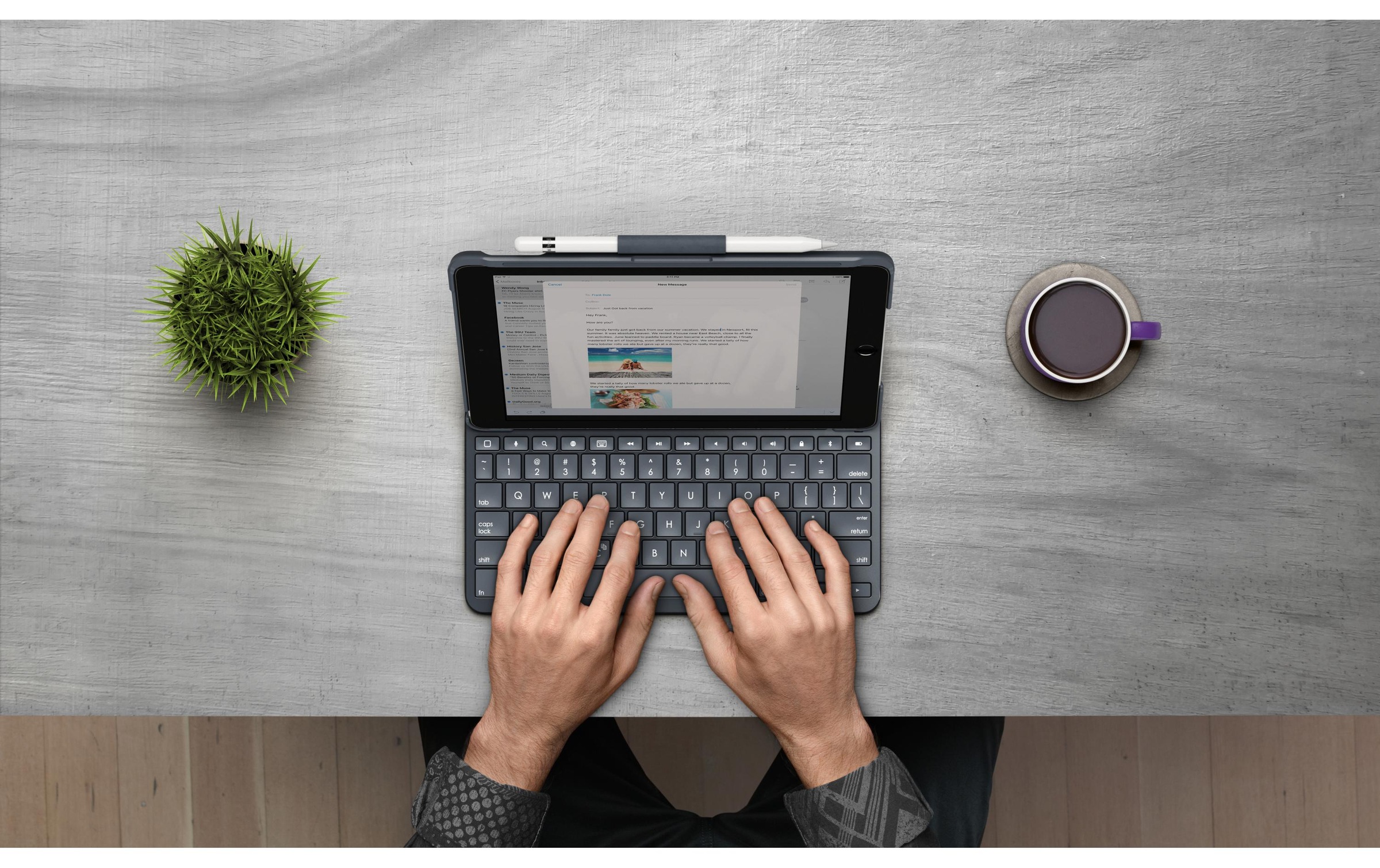 Logitech Tablet-Tastatur »Cover Slim Folio iPad 5th/6th Gen«