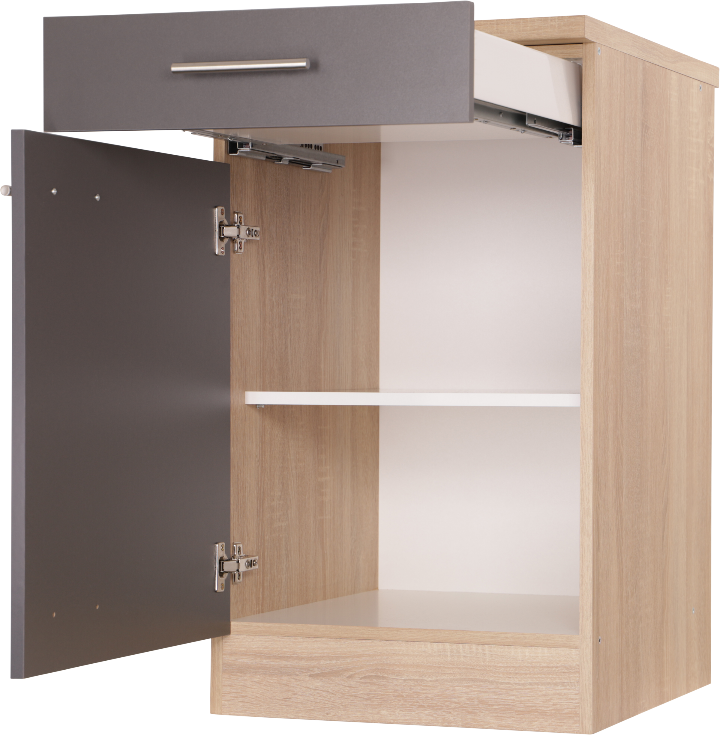 RESPEKTA Armoire basse »Merle« Breite 50 cm, Soft-Close, Griffe aus Metall, 85 cm Arbeitshöhe